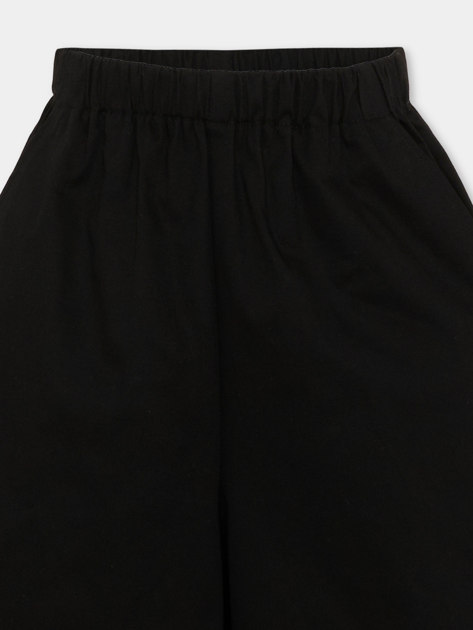 Shorts neri per bambina con logo,Douuod Kids,DY6P19-G0197 930