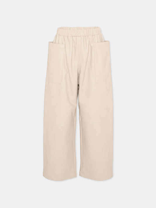 Pantaloni beige per bambina,Douuod Kids,DY6P61-H0076 108