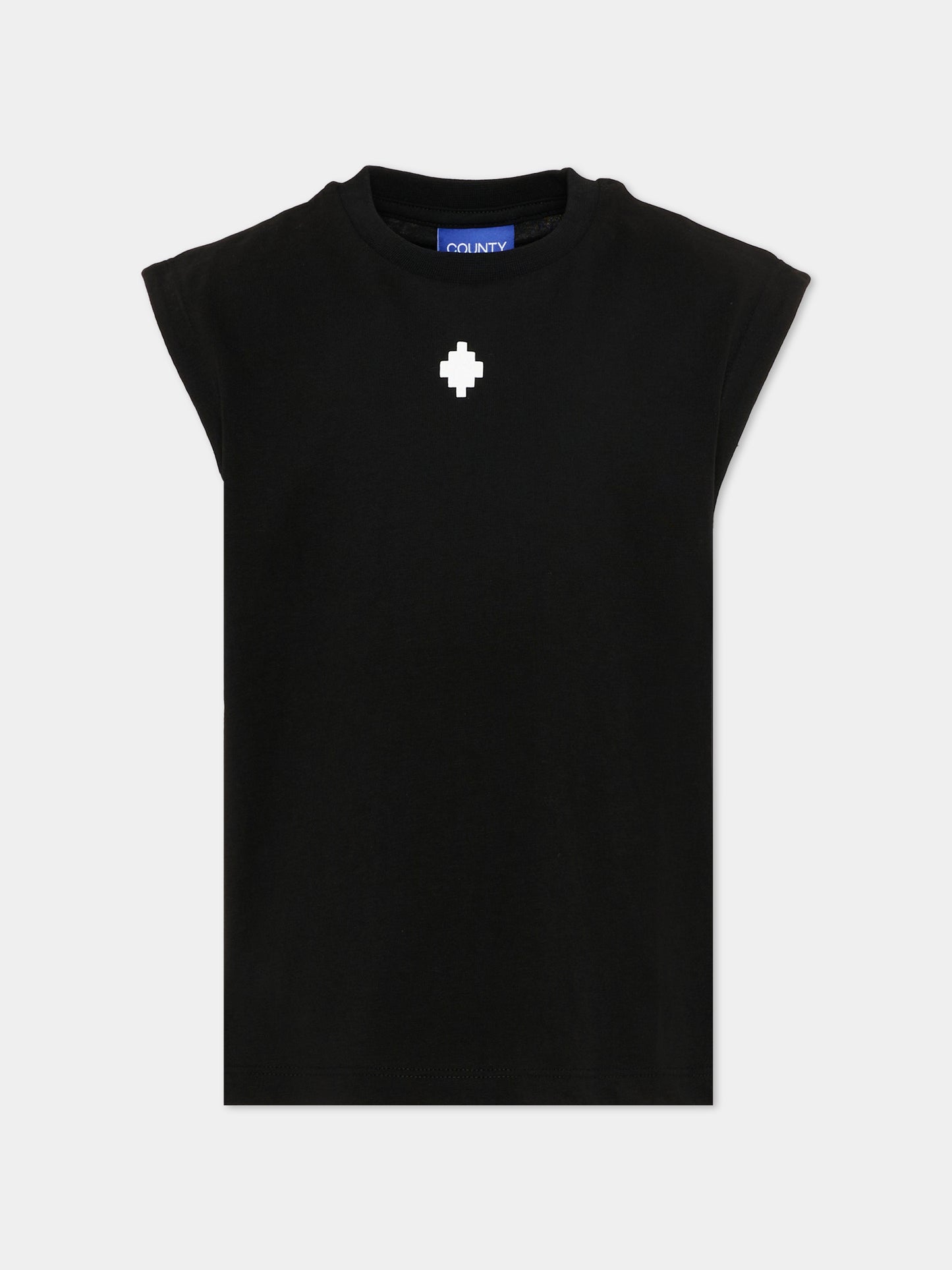 T-Shirt nera per bambino con logo,County Of Milan Kids,S6CMJBTH007 110