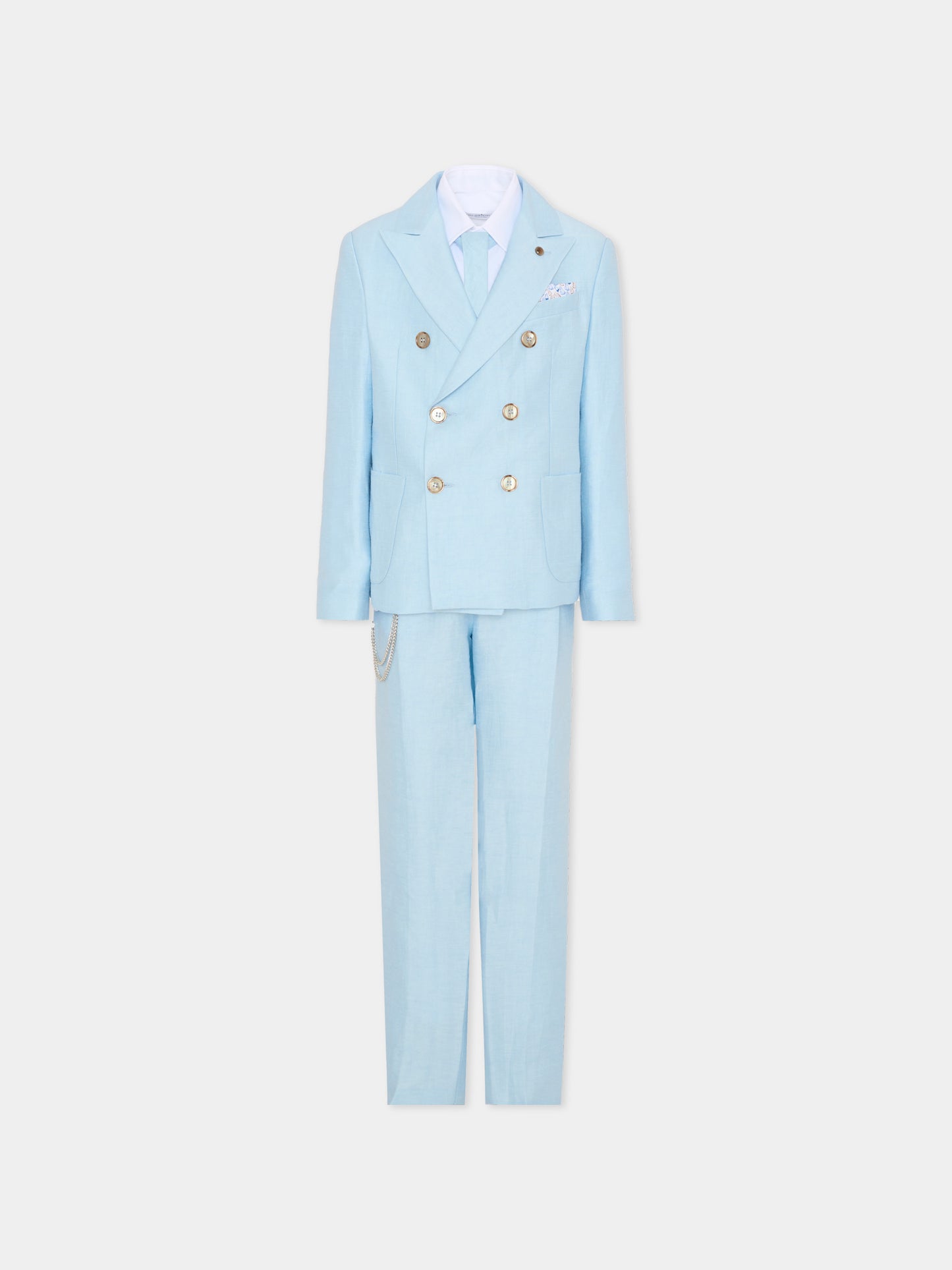 Elegant light blue suit for boy