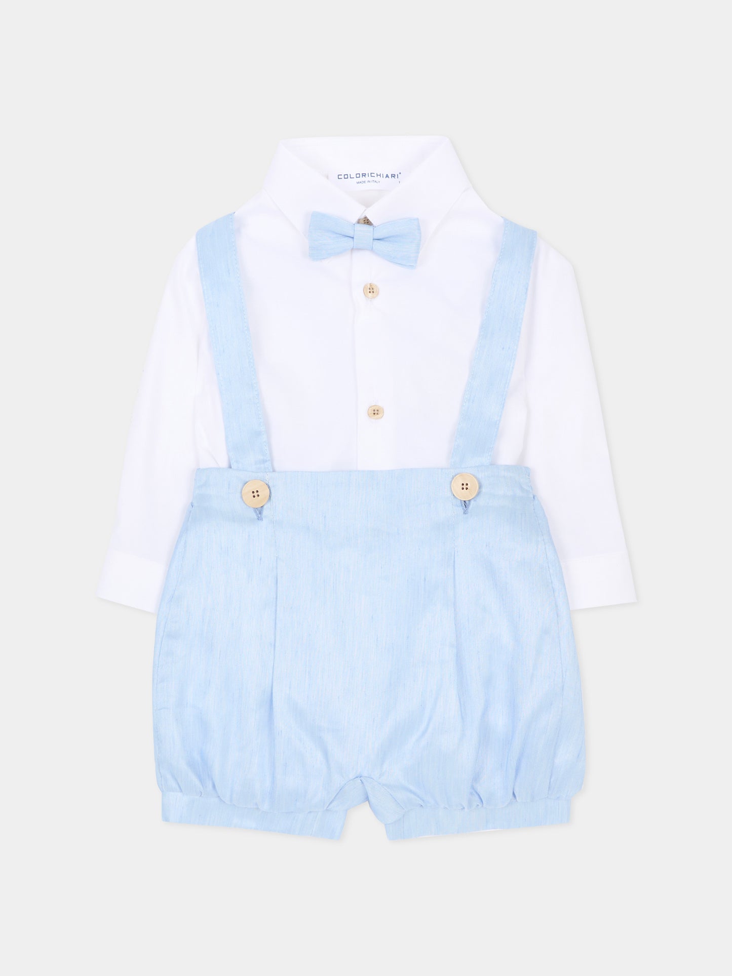 Completo elegante celeste per neonato,Colorichiari,MN308401 4884A 53