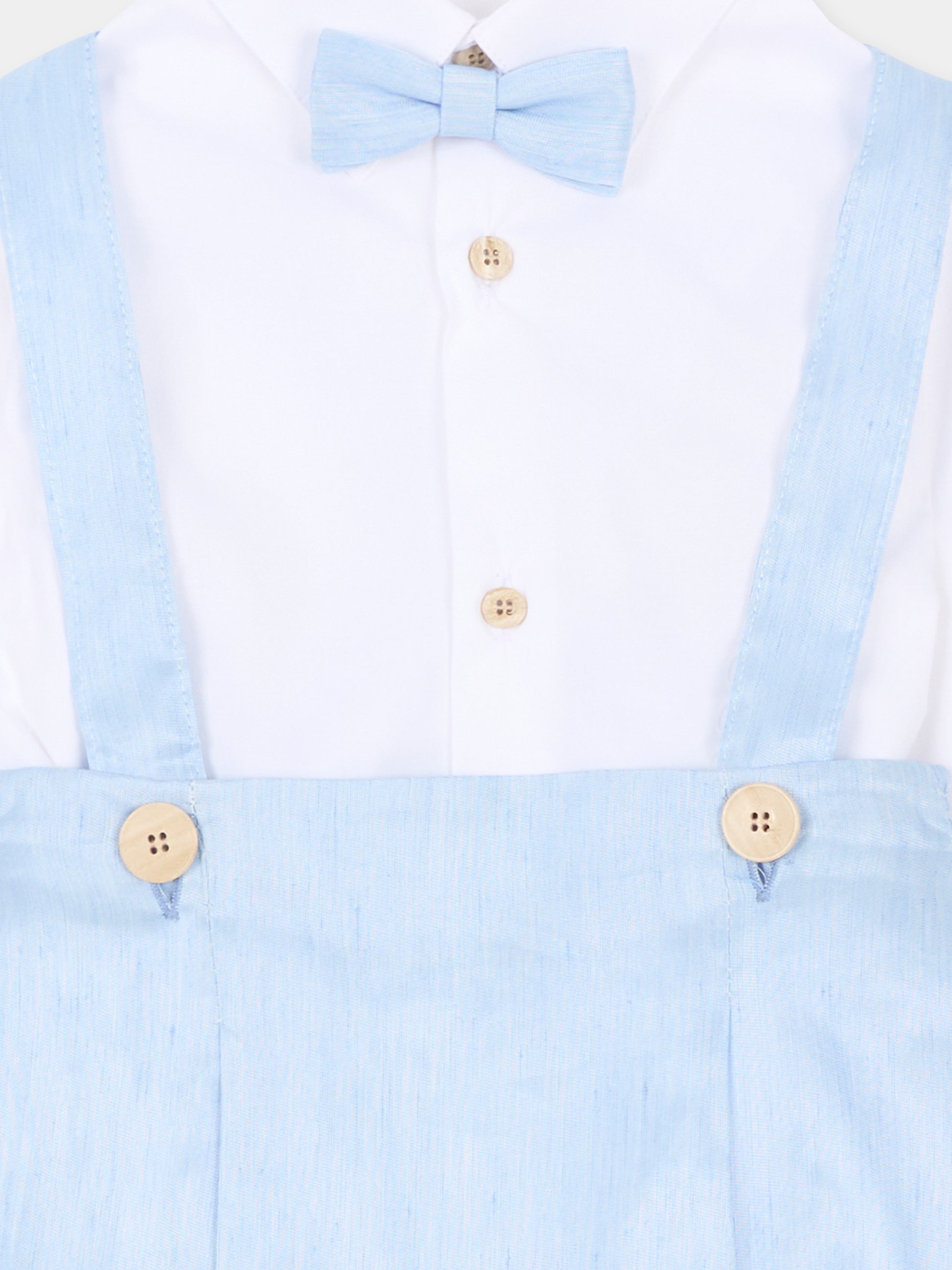 Completo elegante celeste per neonato,Colorichiari,MN308401 4884A 53