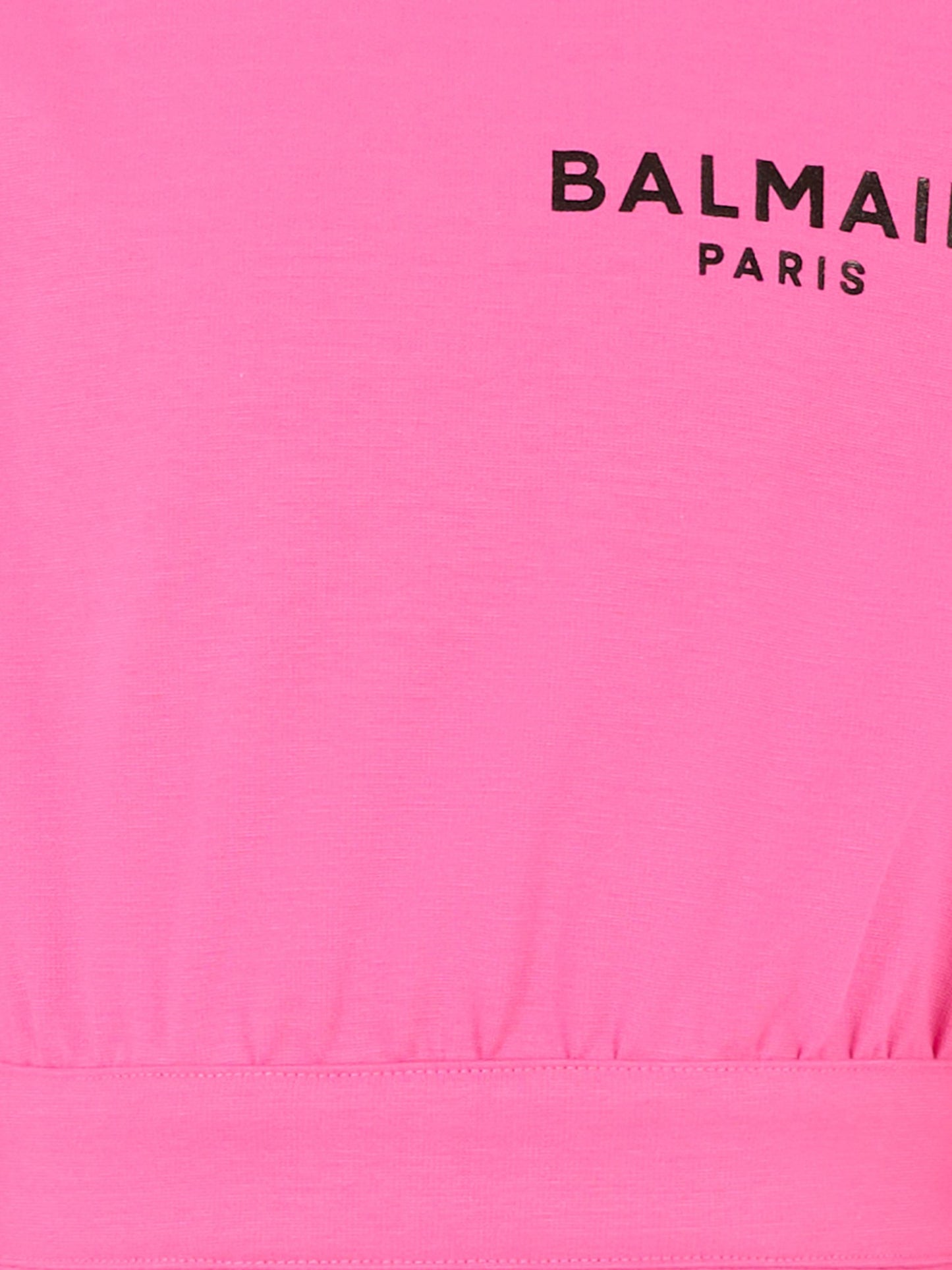 Vestito fucsia per bambina con logo,Balmain Kids,6R1C70 J0035 514