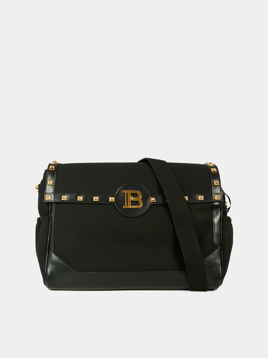 Borsa mamma nera per neonati con logo,Balmain Kids,BT0608 Z0042 930OR