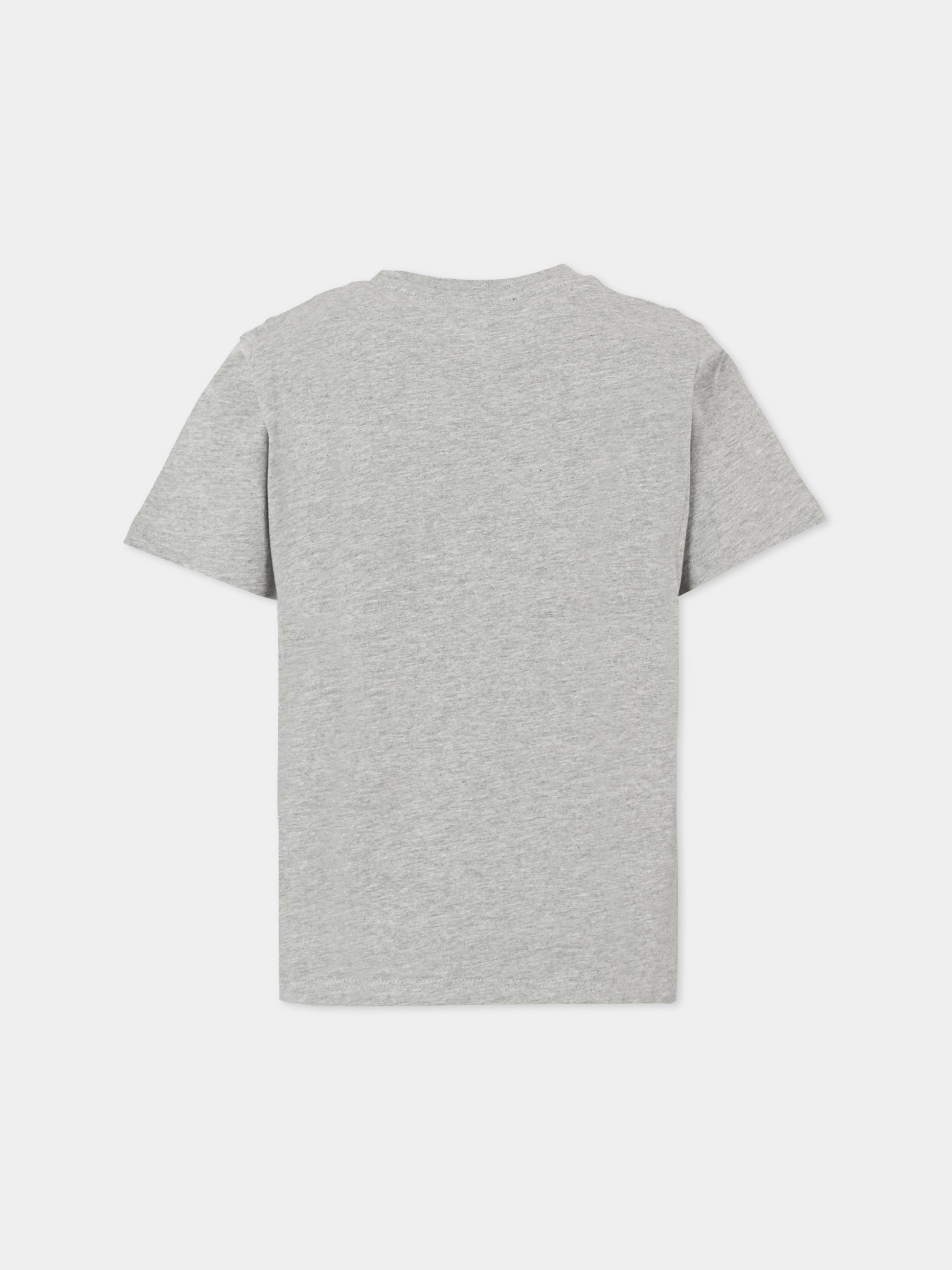 T-shirt grigia per bambini con logo,Balmain Kids,BT8P21 Z0207 904