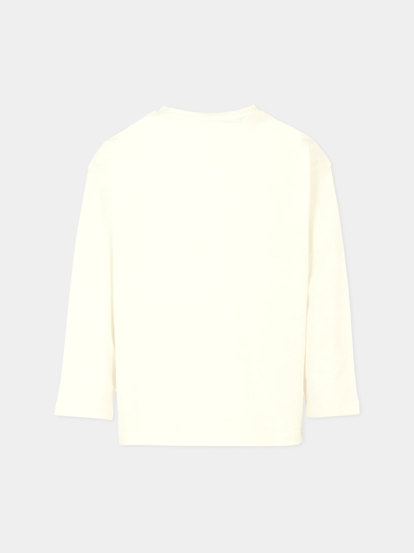 T-shirt avorio per bambina con logo,Douuod Kids,2R8O70 Z0761 101