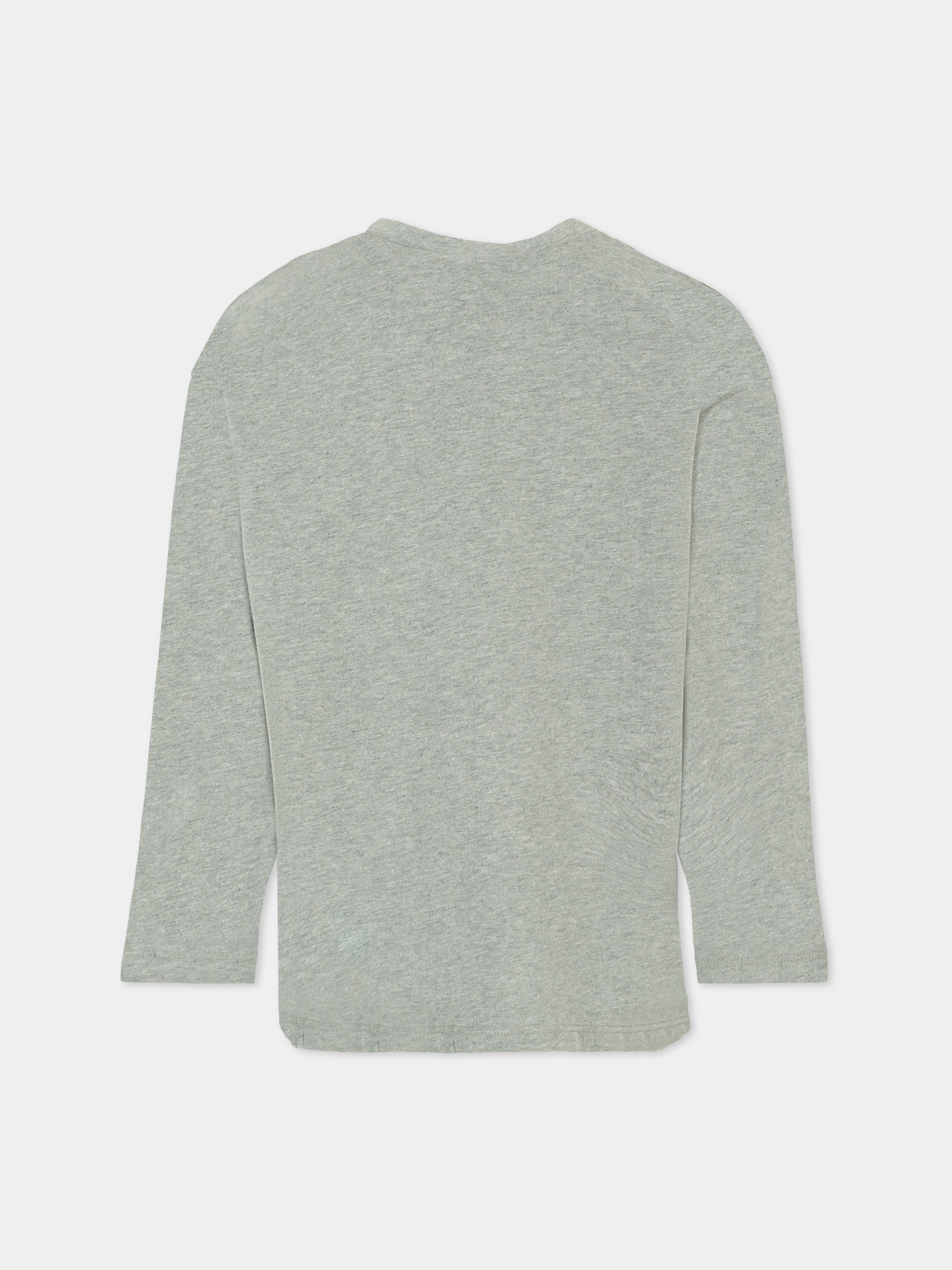 T-shirt grigia per bambina con logo,Douuod Kids,2R8O70 Z0762 918