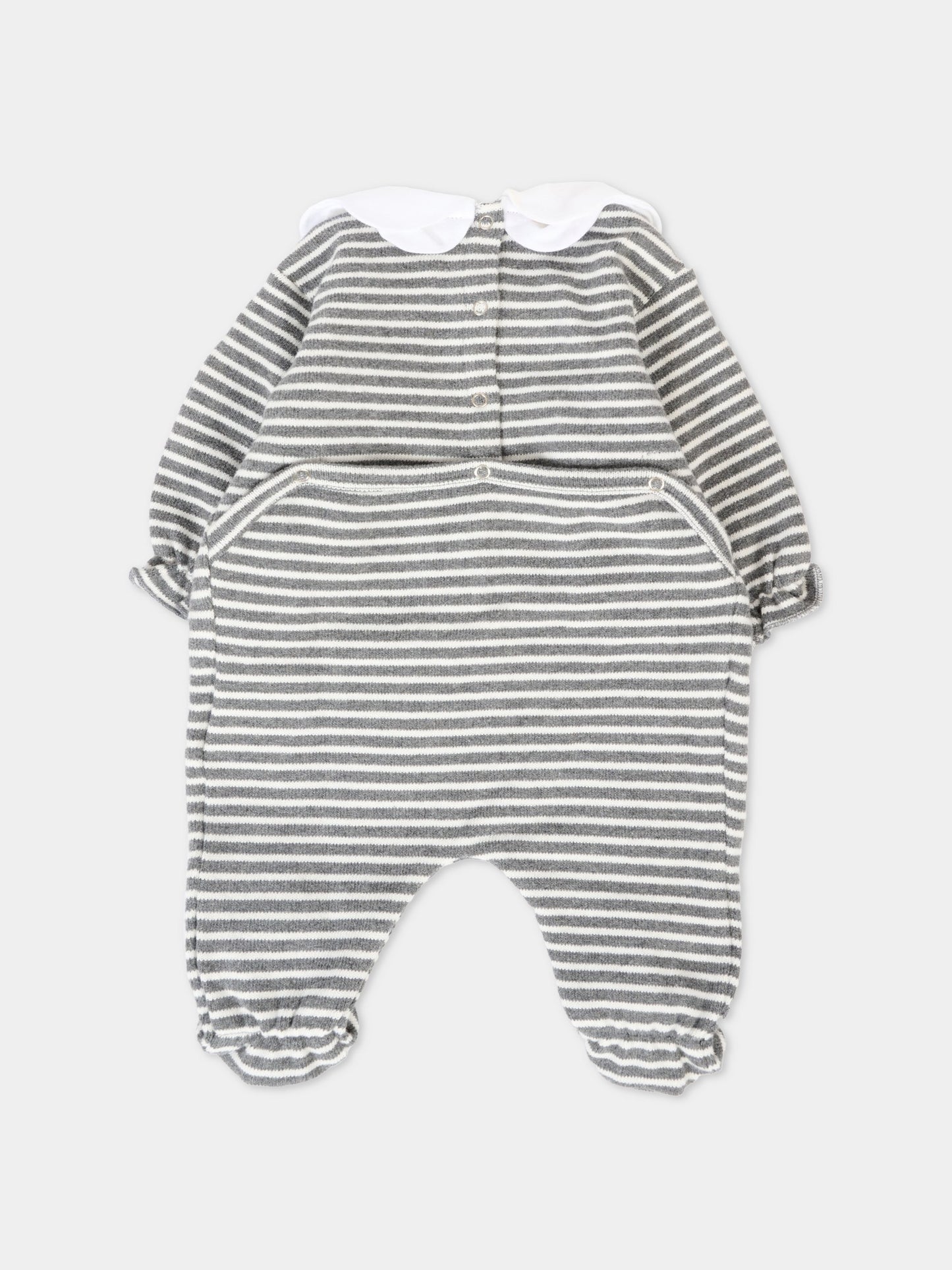 Tutina grigia per neonata con patch,Douuod Kids,DTA010 Z1639 105GR