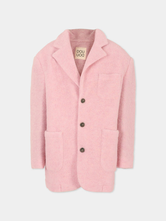 Giacca rosa per bambina,Douuod Kids,DV2Q04 E0077 505