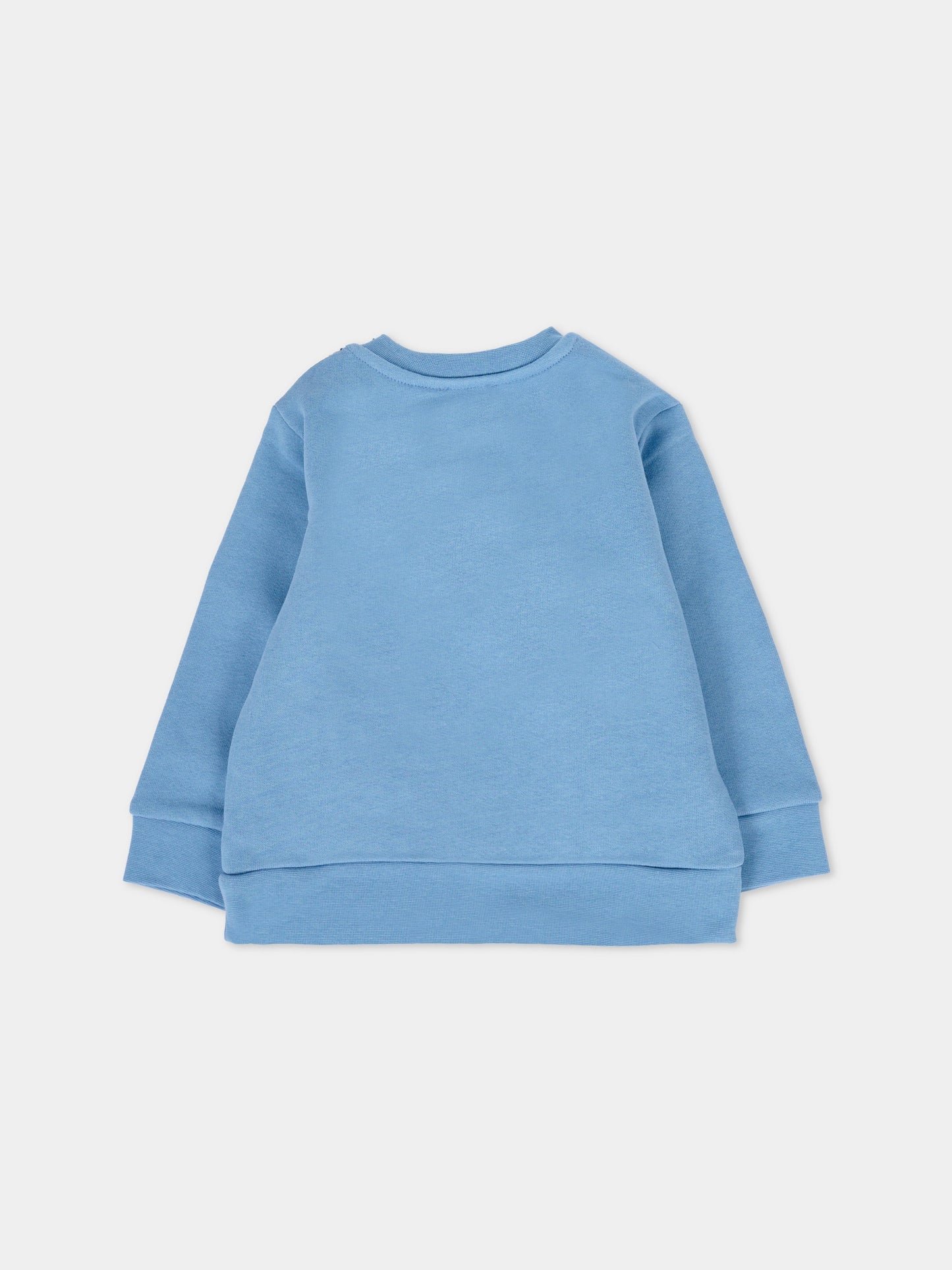 Felpa azzurra per neonato con logo,Fay Kids,FV4500 Z0763 645