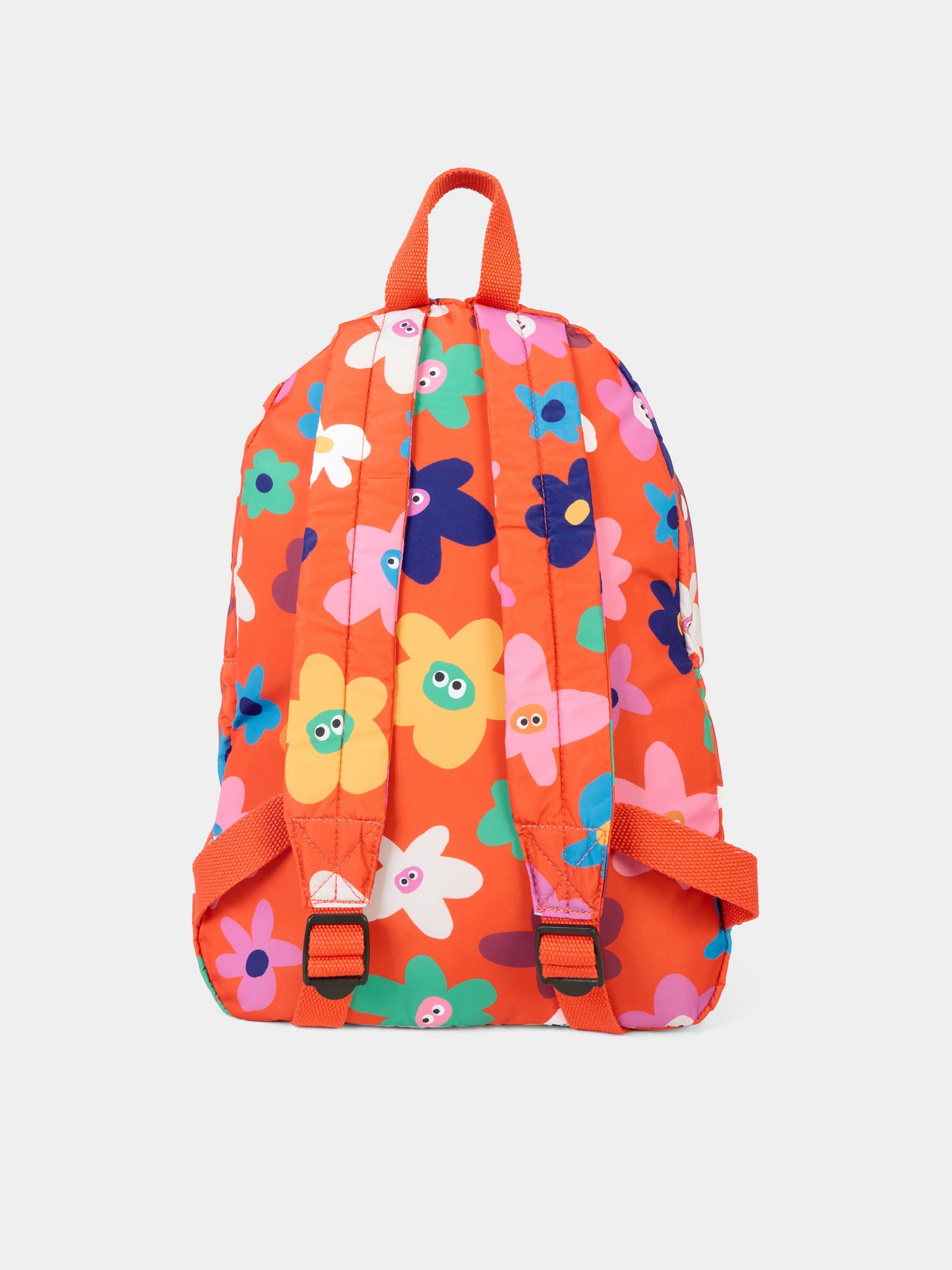 Zaino arancione per bambina con fiori,Stella Mccartney Kids,TT0C08 Z1282 437MC