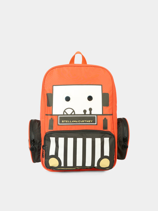 Zaino rosso per bambino con logo,Stella Mccartney Kids,TV0Q48 Z0537 421