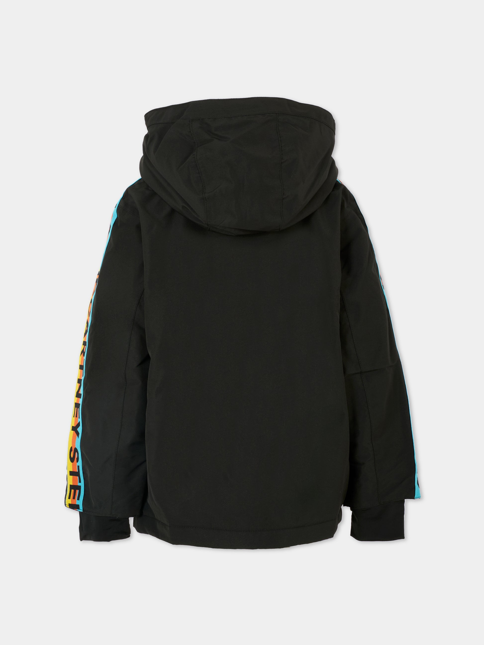 Giubbotto da neve nero per bambini con logo,Stella Mccartney Kids,TV2R20 Z0432 930