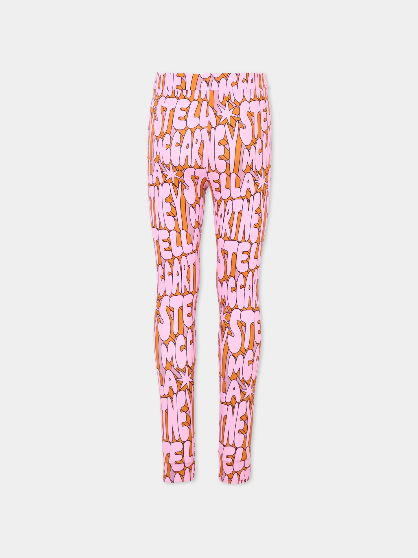 Leggings rosa per bambina con logo,Stella Mccartney Kids,TV6E00 Z2294 557MC