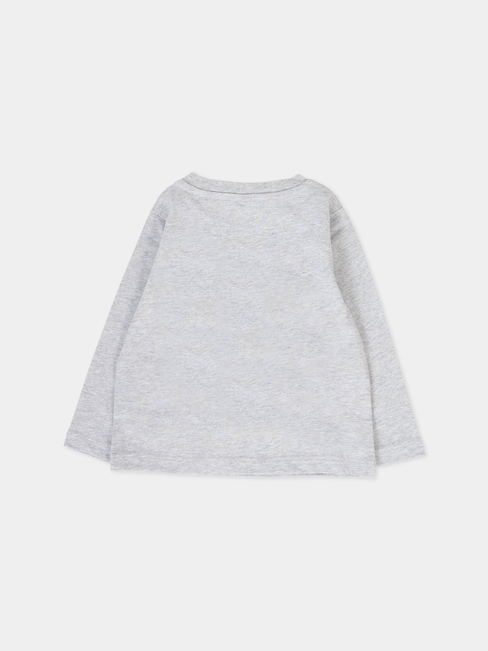 T-shirt grigia per neonata con cavallo,Stella Mccartney Kids,TV8080 Z0434 807