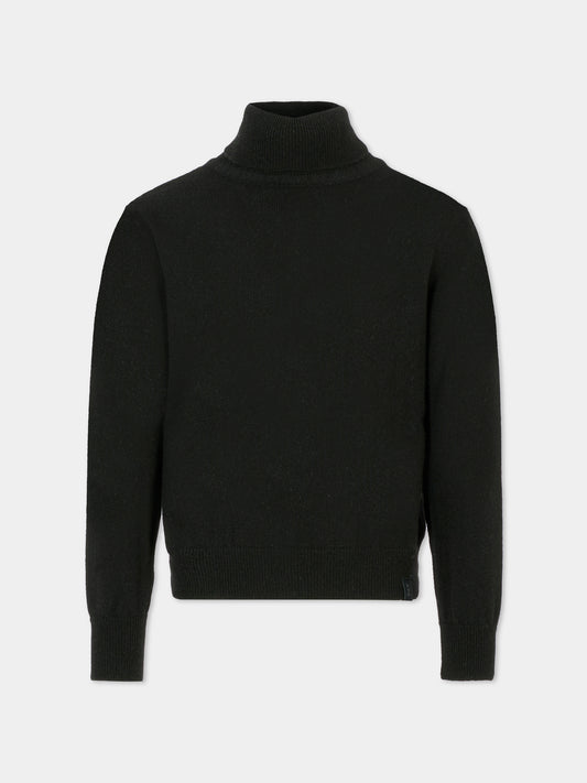 Dolvevita nero per bambino con logo,Fay Kids,FT9P00 W0023 930