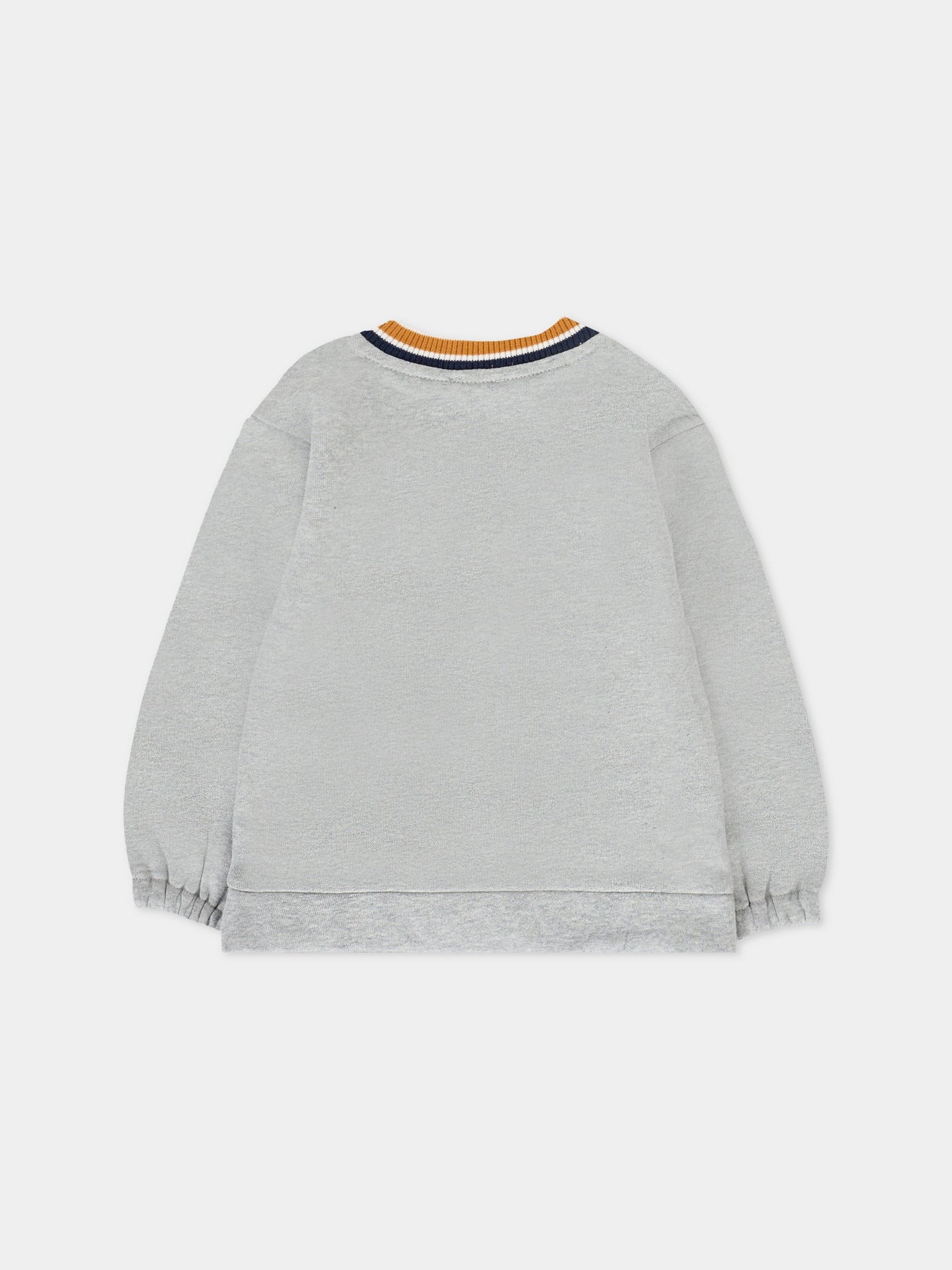 Felpa grigia per neonato con logo,Fay Kids,FT4500 Z0764 805