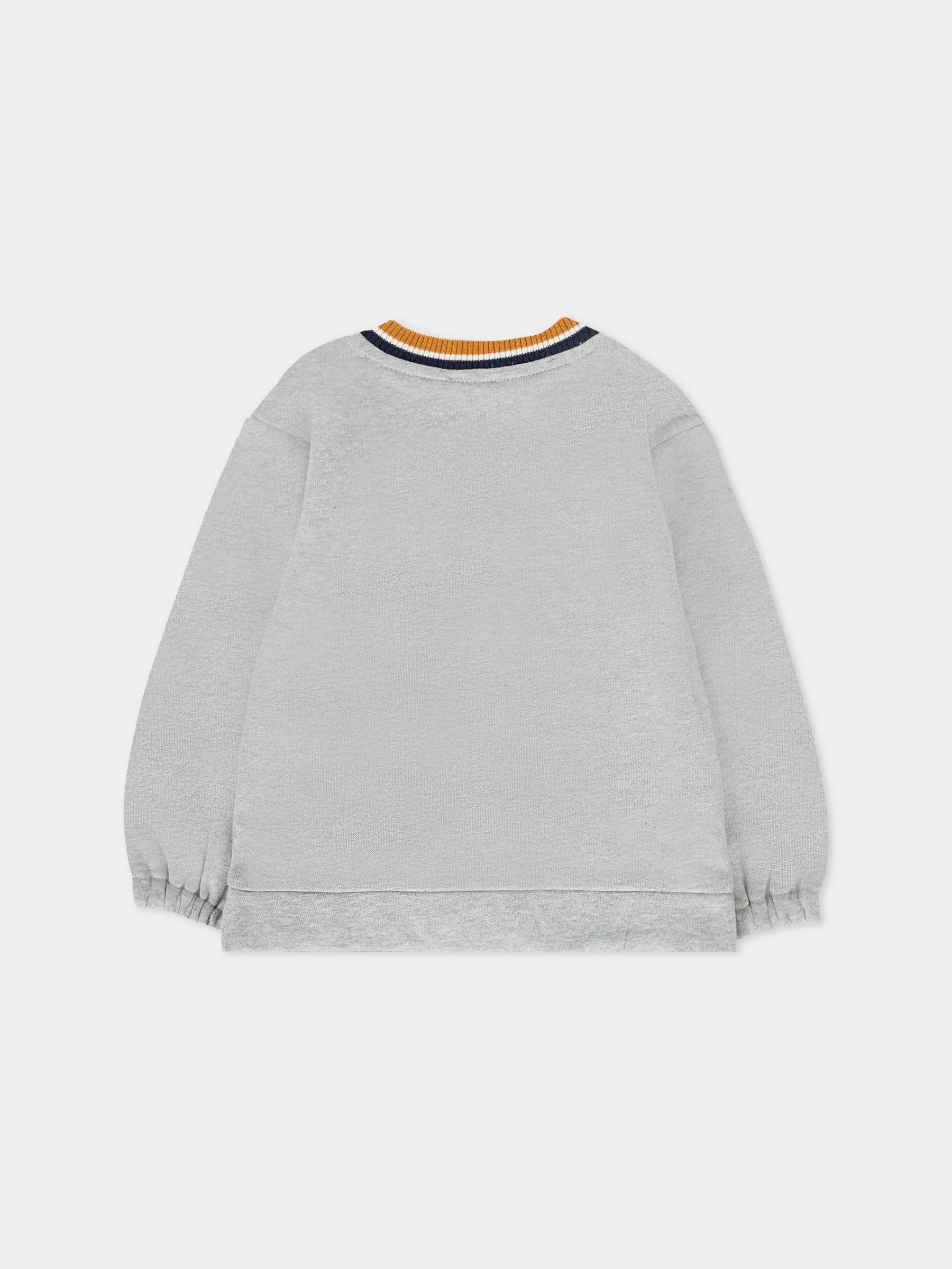 Felpa grigia per neonato con logo,Fay Kids,FT4500 Z0764 805