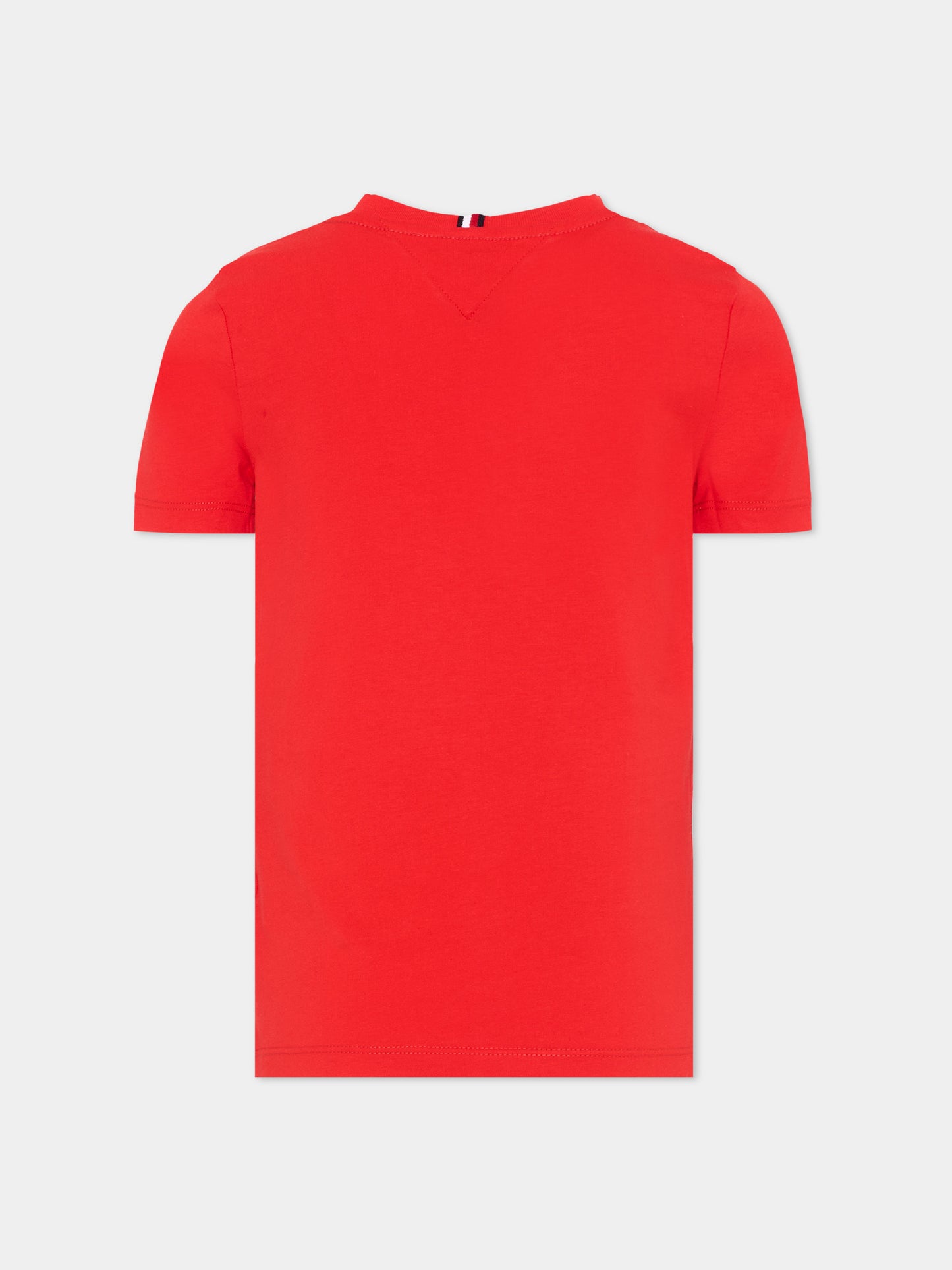 T-shirt rossa per bambini con logo,Tommy Hilfiger Junior,KB0KB10275 XL8