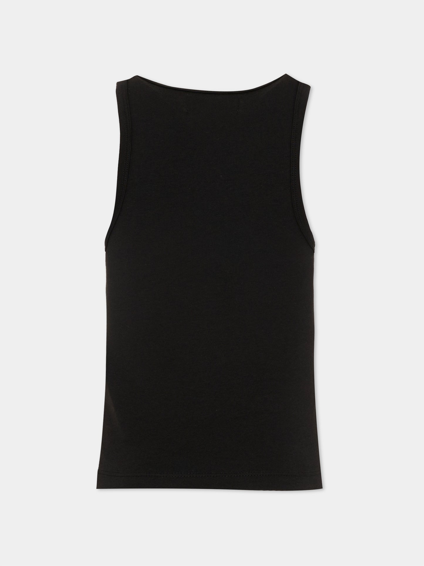 Canotta nera per bambina con logo,Calvin Klein Kids,LVCKSJB10G BEH