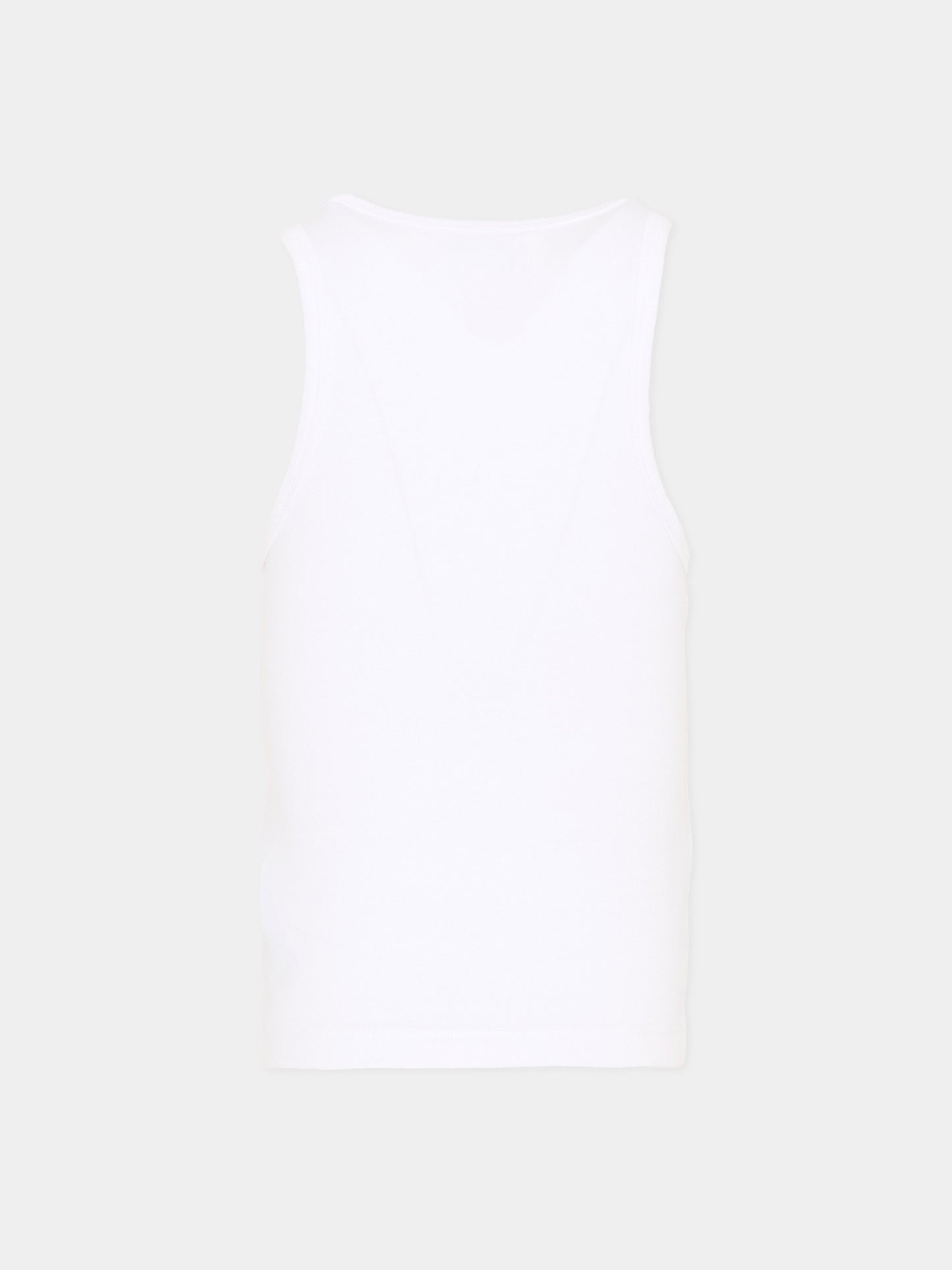 Canotta bianca per bambina con logo,Calvin Klein Kids,LVCKSJB10G YAF