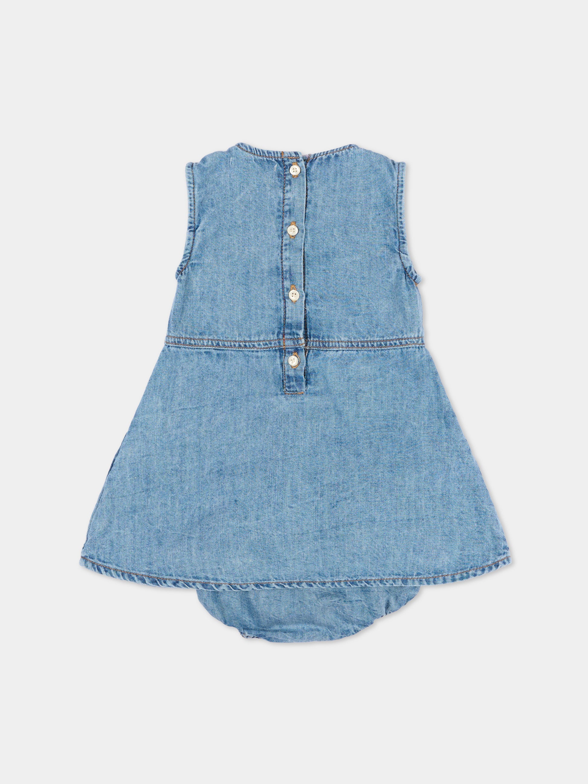 Vestito denim per neonata,Calvin Klein Kids,LVCKSJH14G 1A4