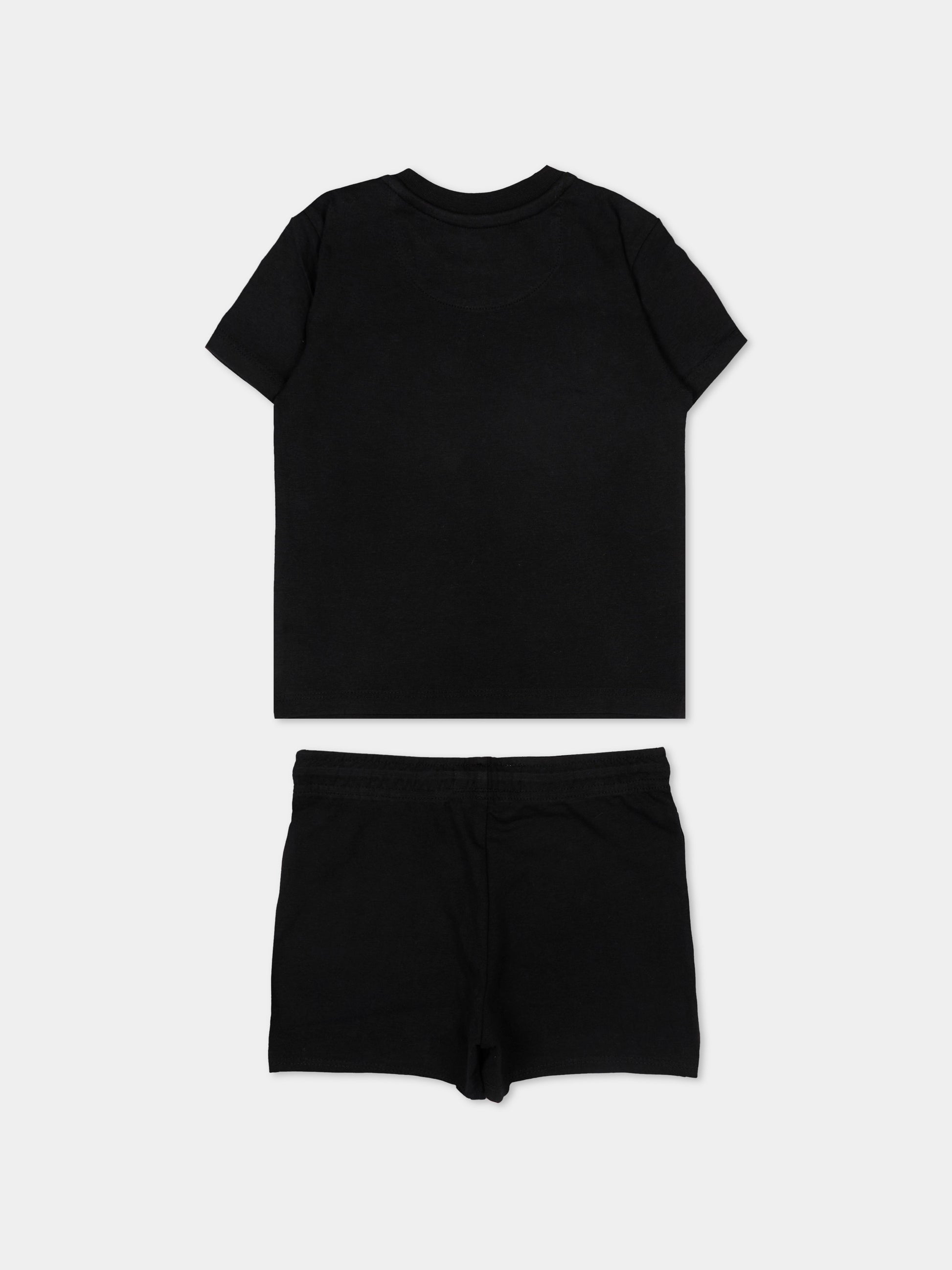 Completo sportivo nero per neonati con logo,Calvin Klein Kids,LVCKSJI09B BEH