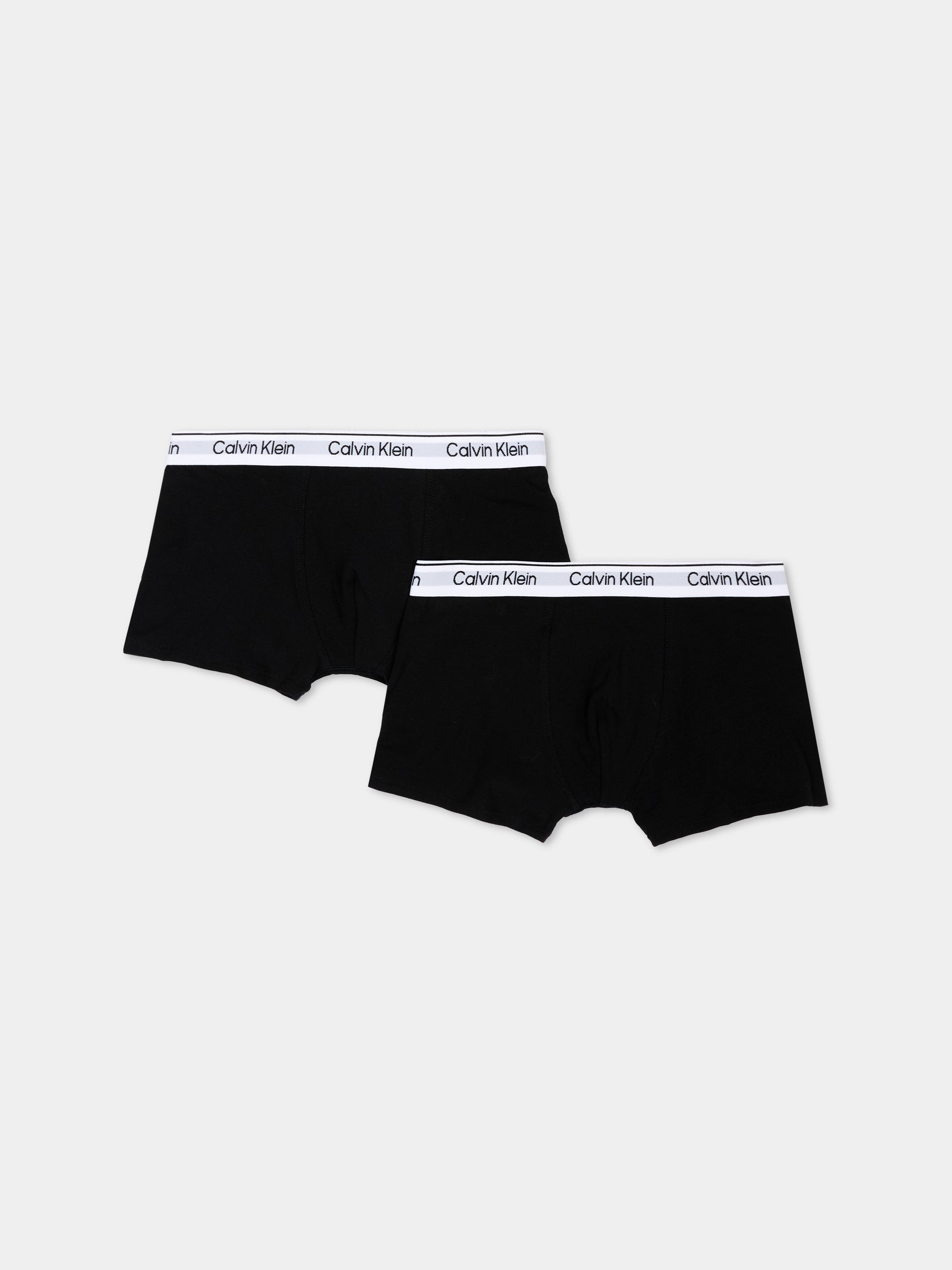 Boxer nero per bambino con logo,Calvin Klein Kids,B70B700506 0SB