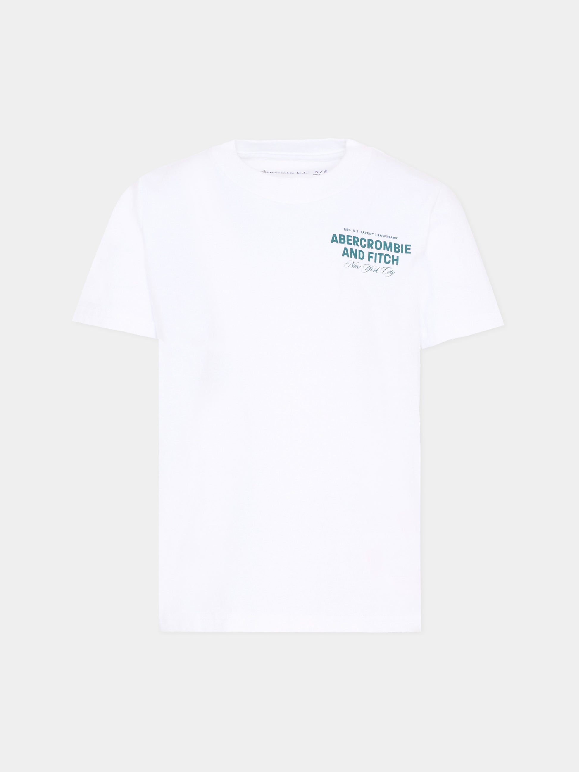 T-Shirt bianca per bambini con logo,Abercrombie & Fitch,93AJ99 W1T