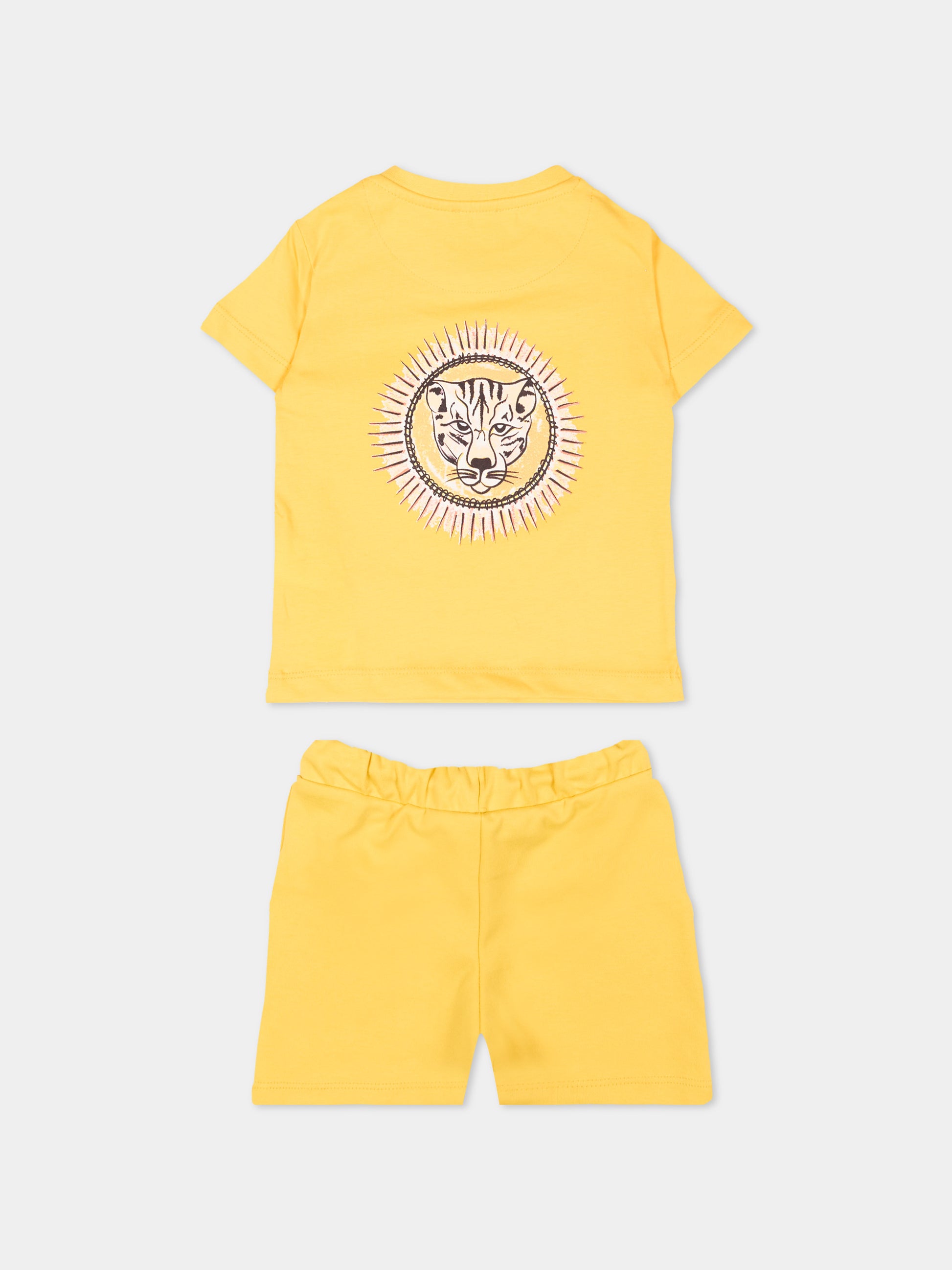 Completo sportivo giallo per neonato con logo,Just Cavalli Kids,JIP26090CJ YELLOW DAFFODIL