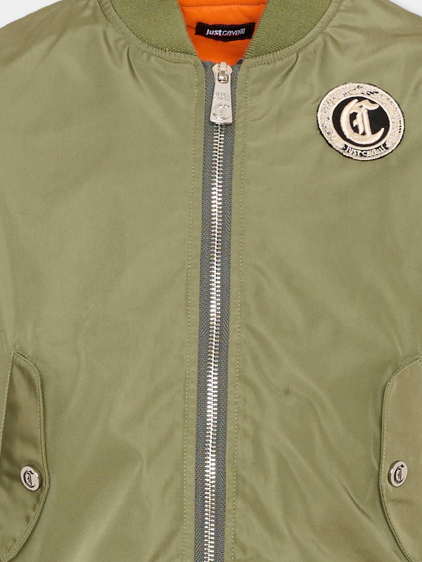 Bomber verde per bambino con tigre,Just Cavalli Kids,JIP26086GB GREEN CALLISTE