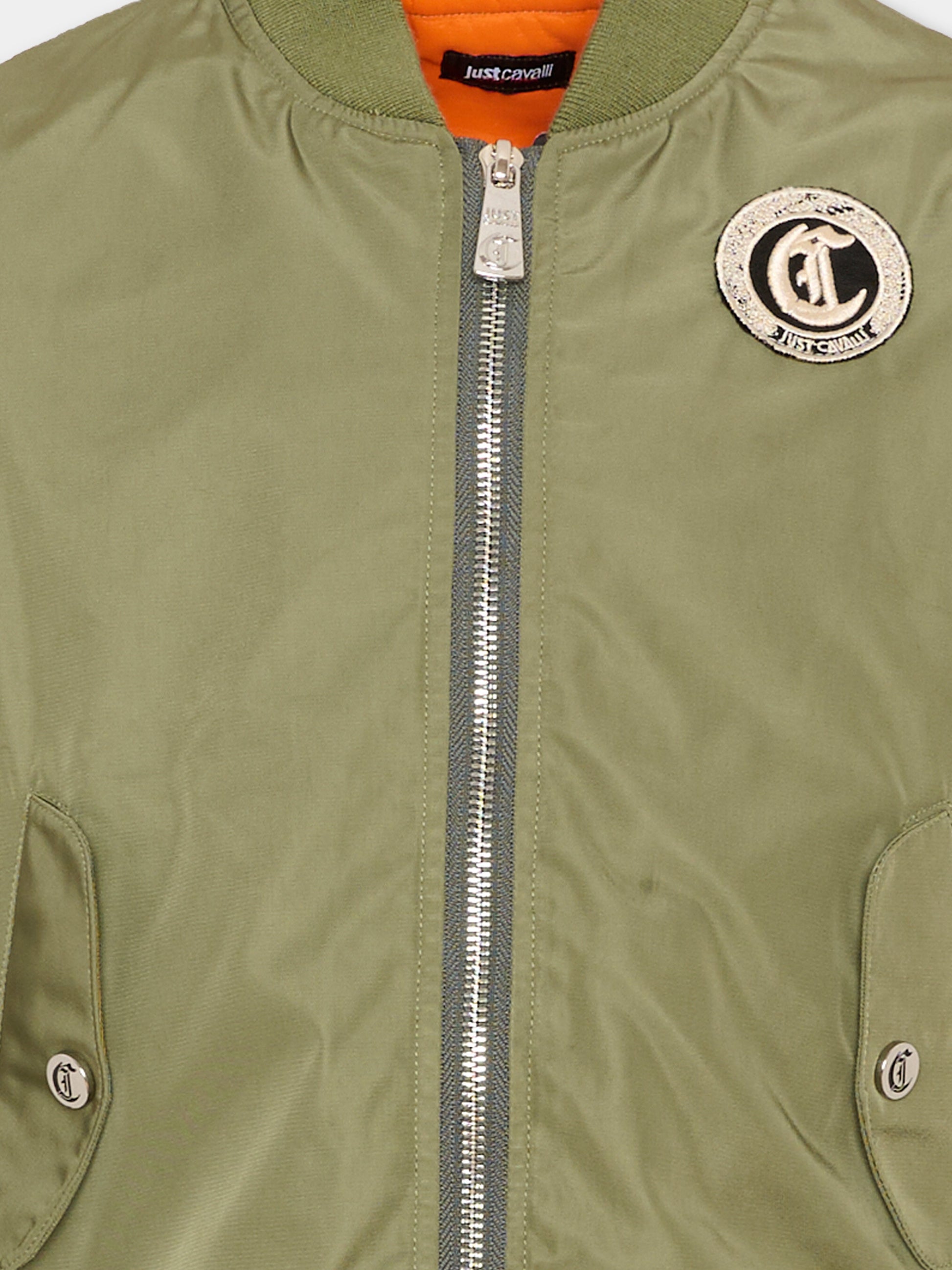 Bomber verde per bambino con tigre,Just Cavalli Kids,JIP26086GB GREEN CALLISTE