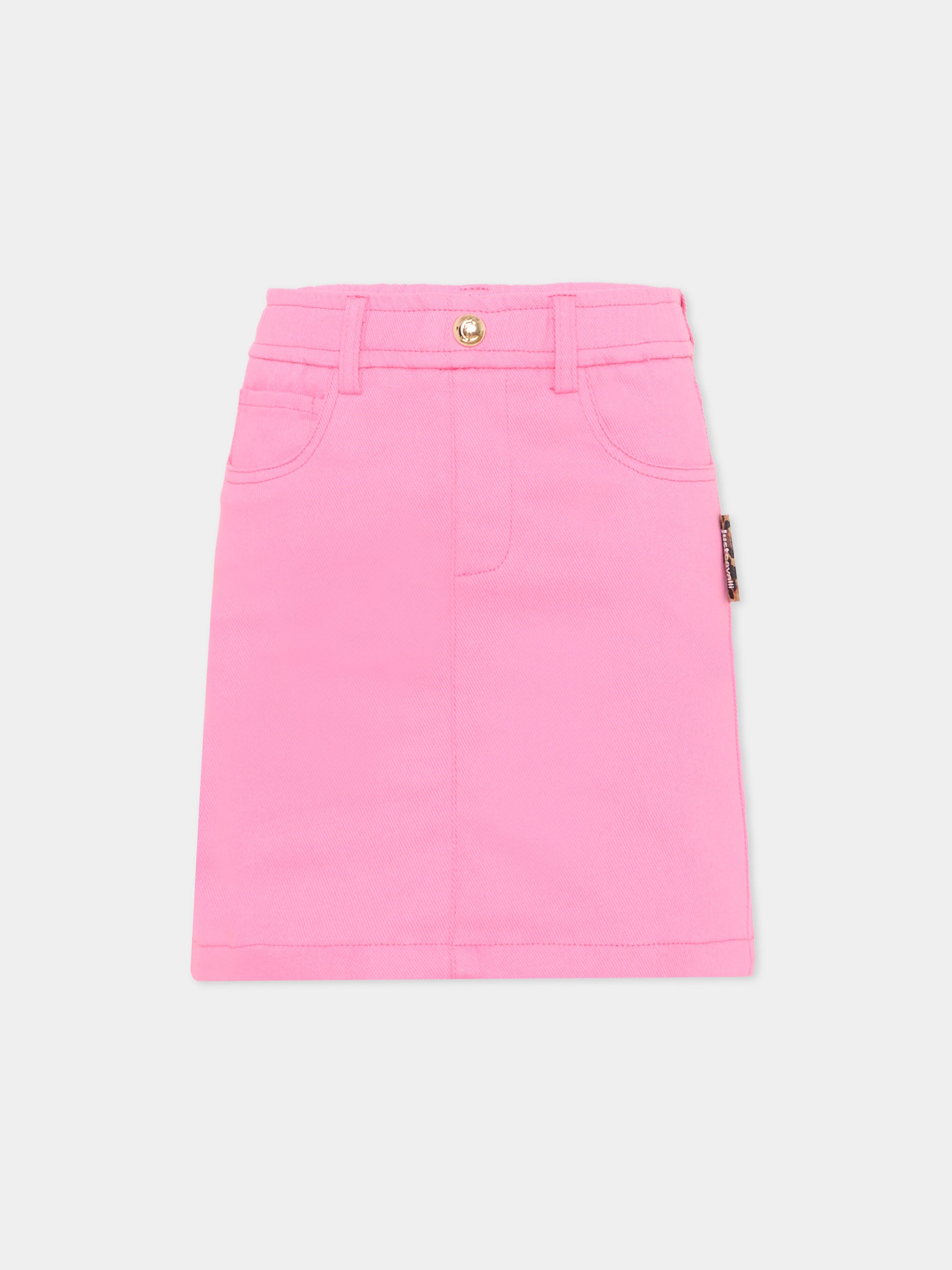 Gonna rosa per bambina con logo,Just Cavalli Kids,JIP26004GO PINK BEGONIA