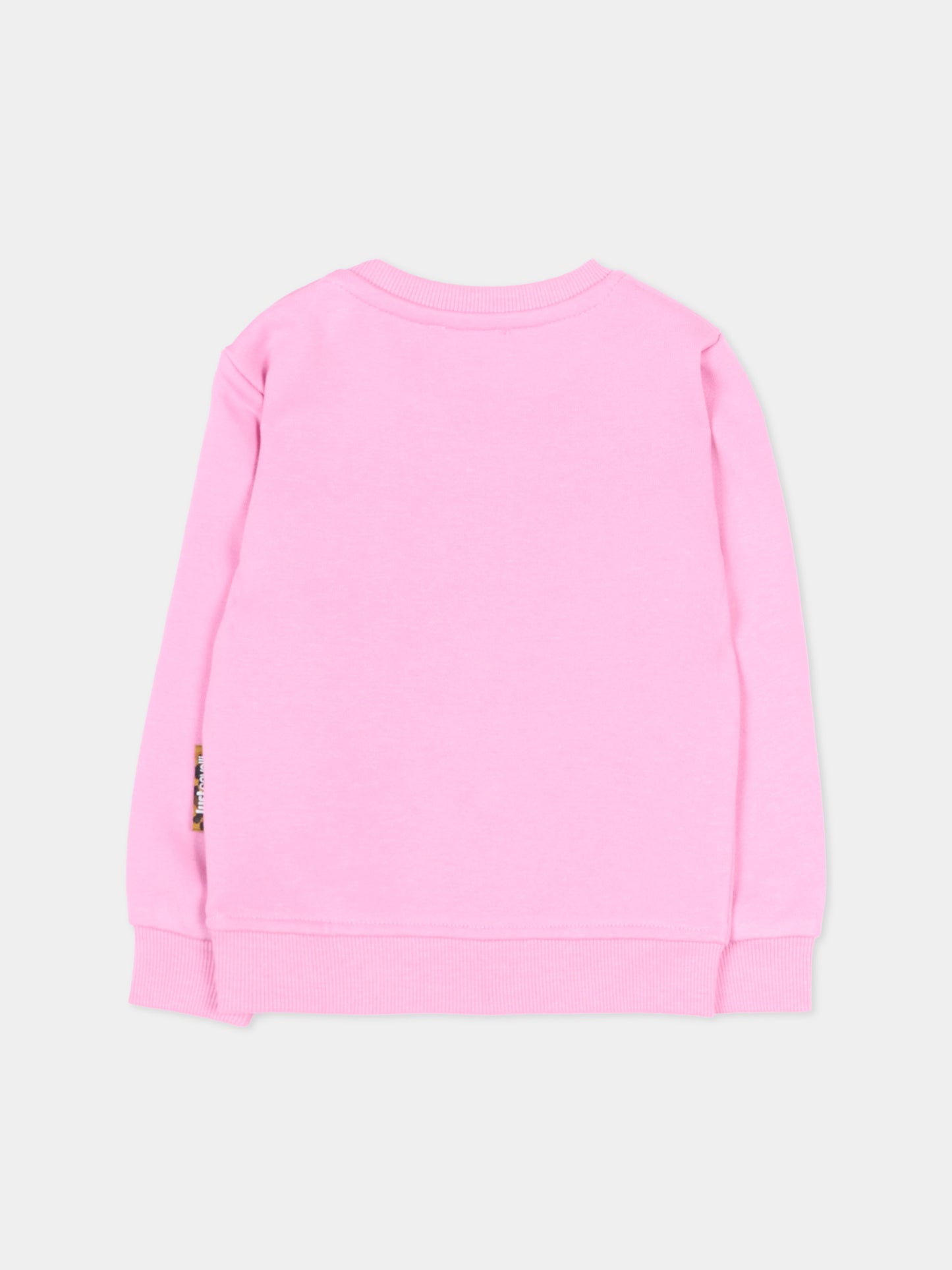 Felpa rosa per neonata con logo,Just Cavalli Kids,JIP26028FE PINK BEGONIA