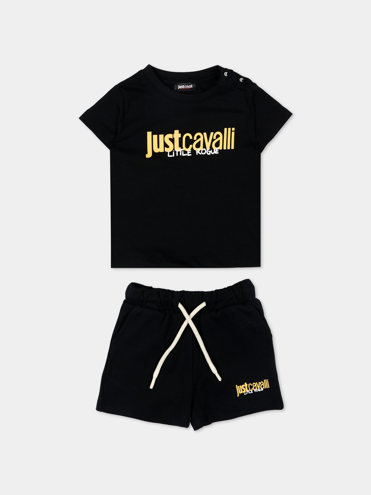Completo sportivo nero per neonati con logo,Just Cavalli Kids,JIP26090CJ BLACK