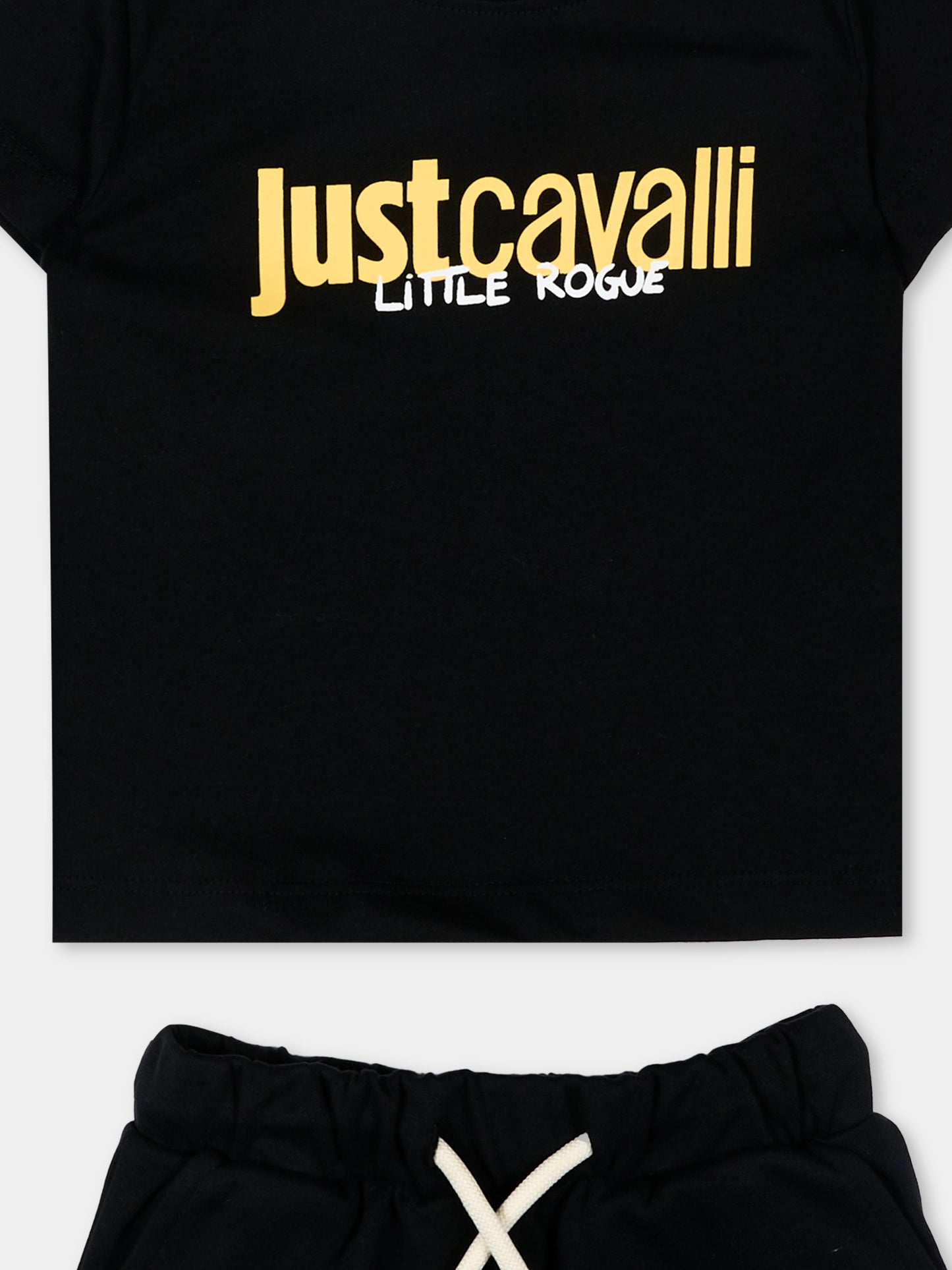 Completo sportivo nero per neonati con logo,Just Cavalli Kids,JIP26090CJ BLACK