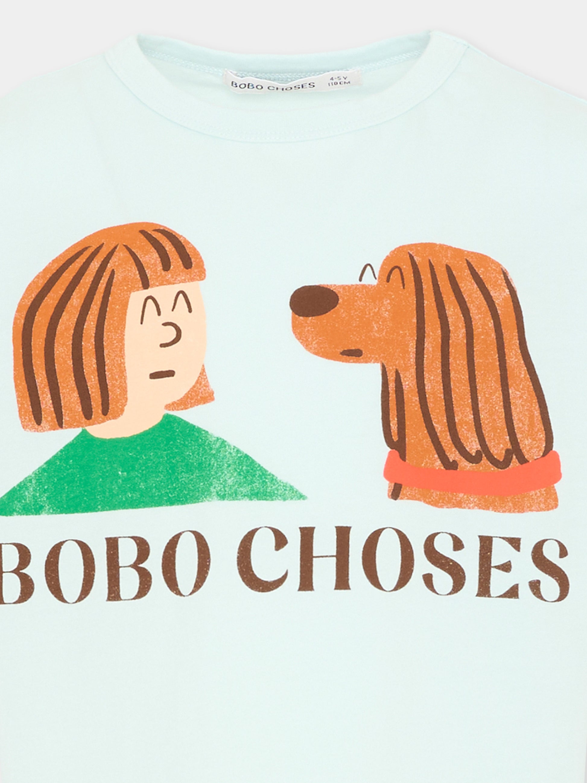 T-Shirt celeste per bambini con stampa,Bobo Choses,B126AC011
