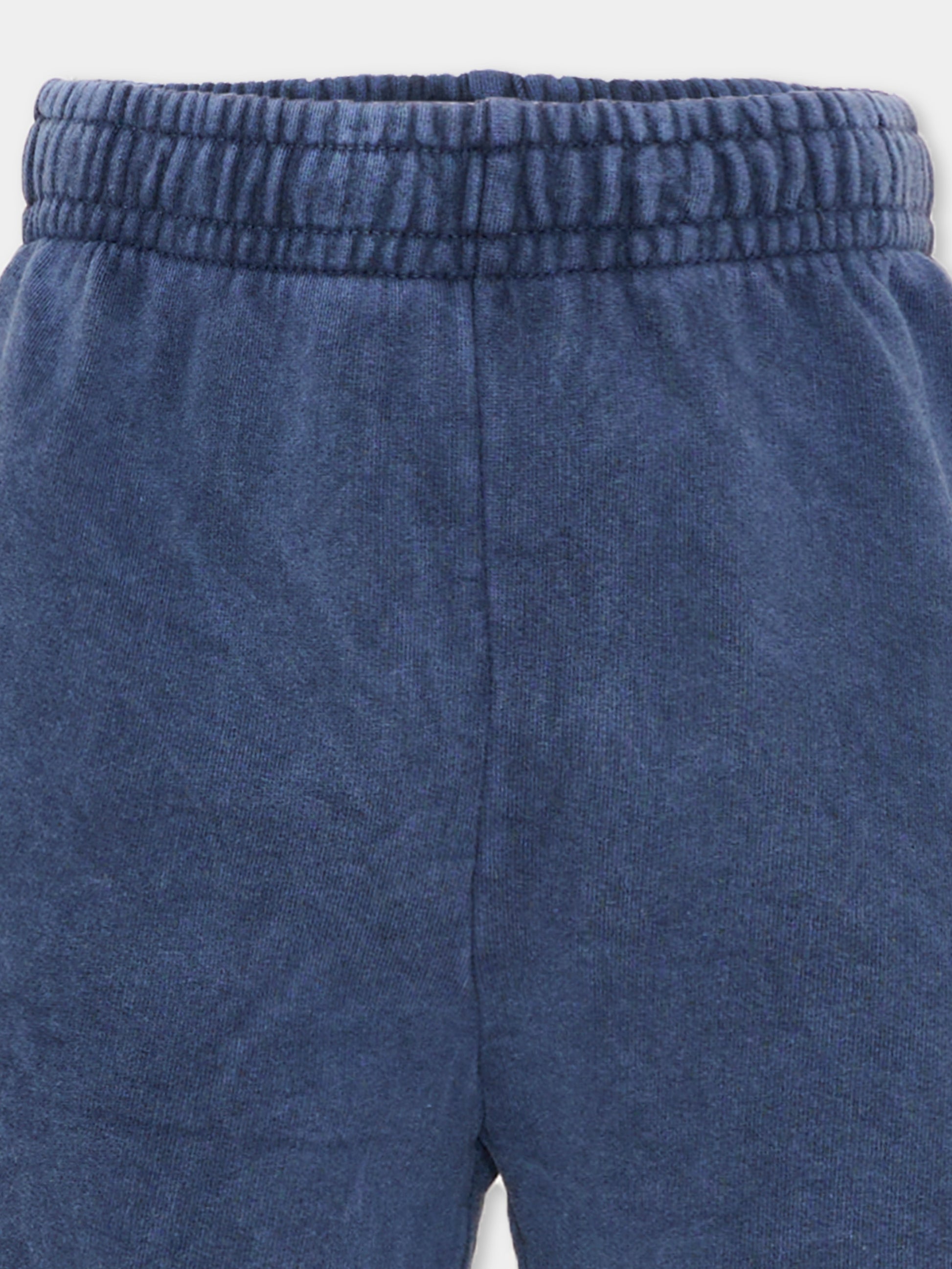 Shorts sportivi blu per bambini con logo,Bobo Choses,B126AC059