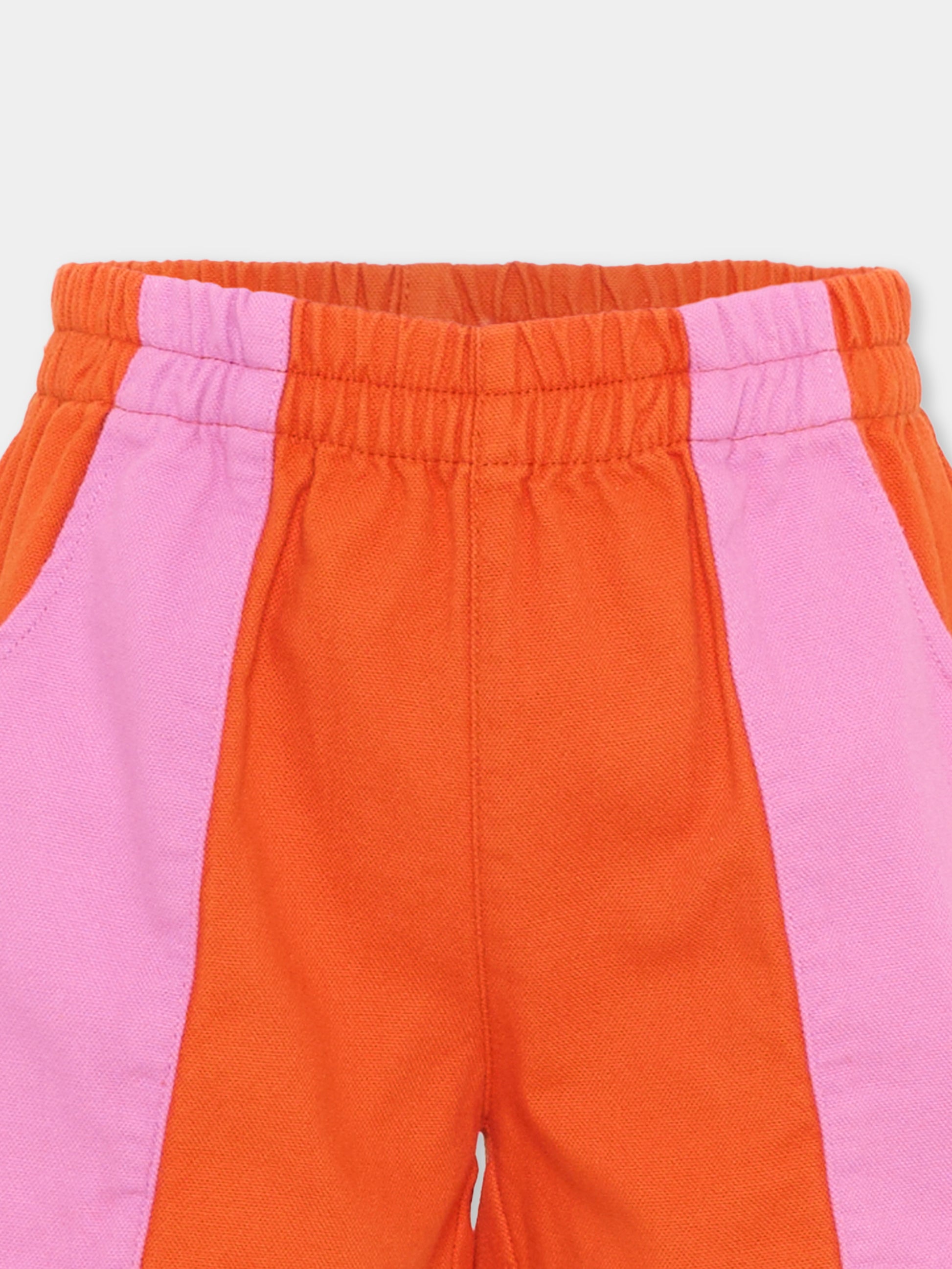 Shorts sportivi multicolor per bambina con logo,Bobo Choses,B126AC064