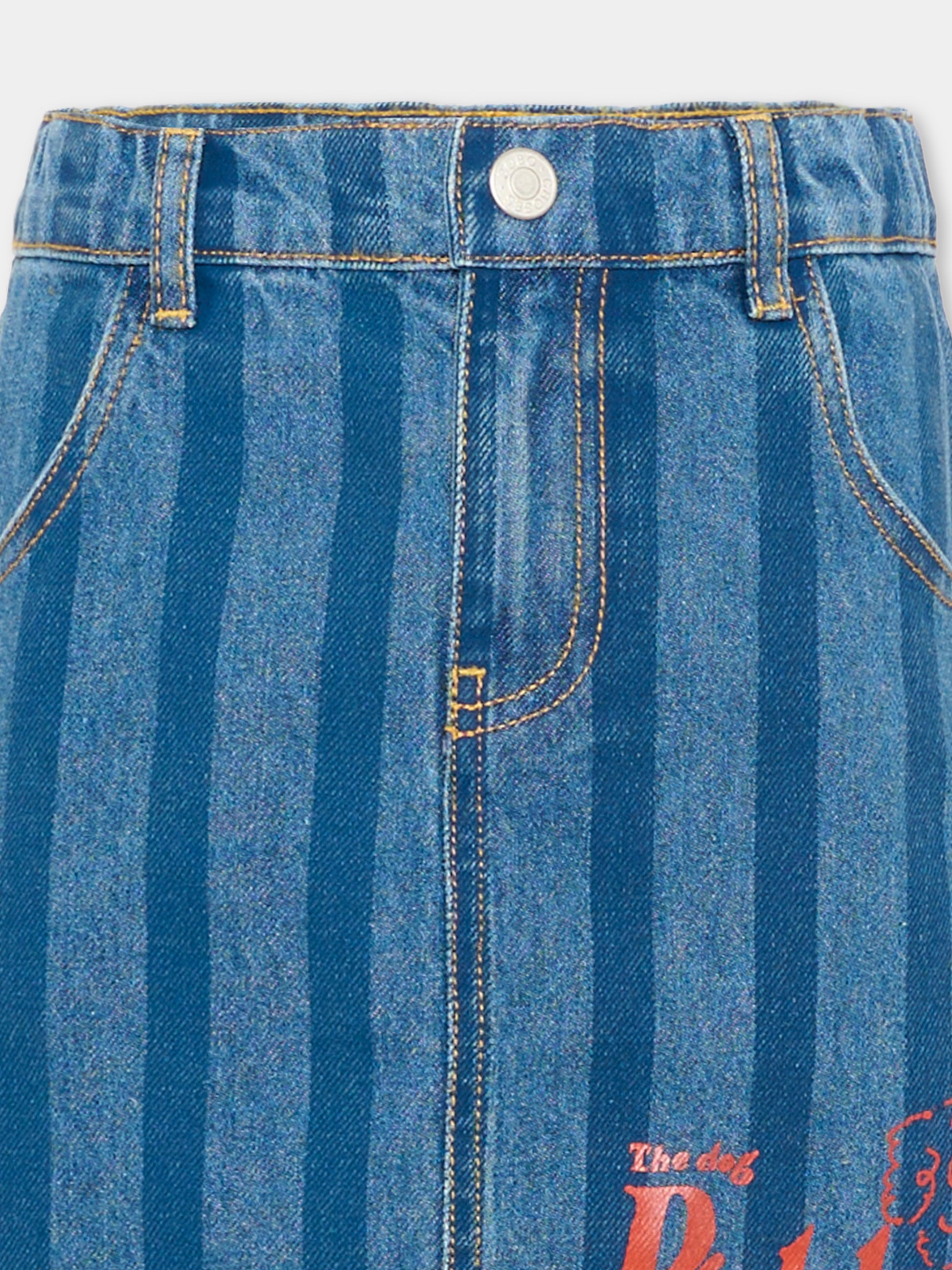 Gonna blu per bambina a righe,Bobo Choses,B126AC080