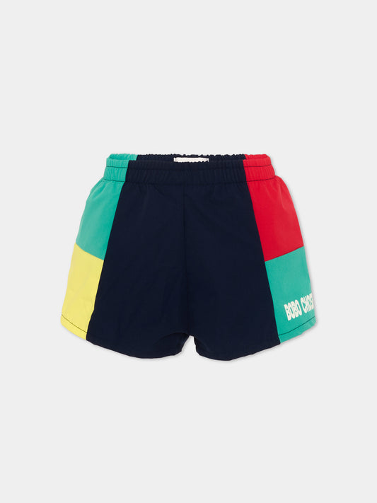 Boxer mare blu per bambino con logo,Bobo Choses,B126AC133