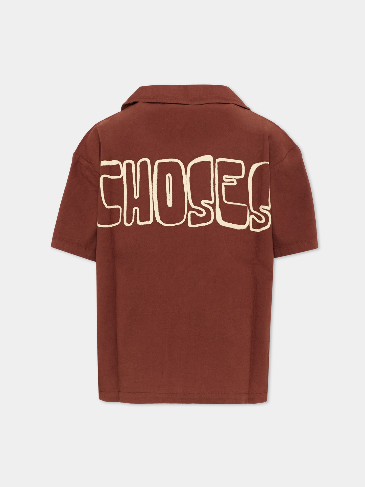 Camicia marrone per bambino con stampa logo,Bobo Choses,B126AC141