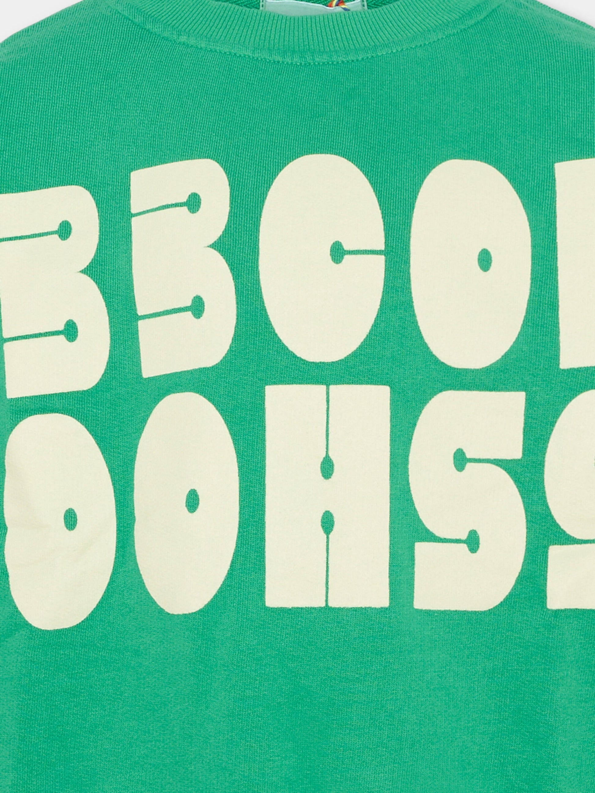 Felpa verde per bambini con logo,Bobo Choses,B126AC142