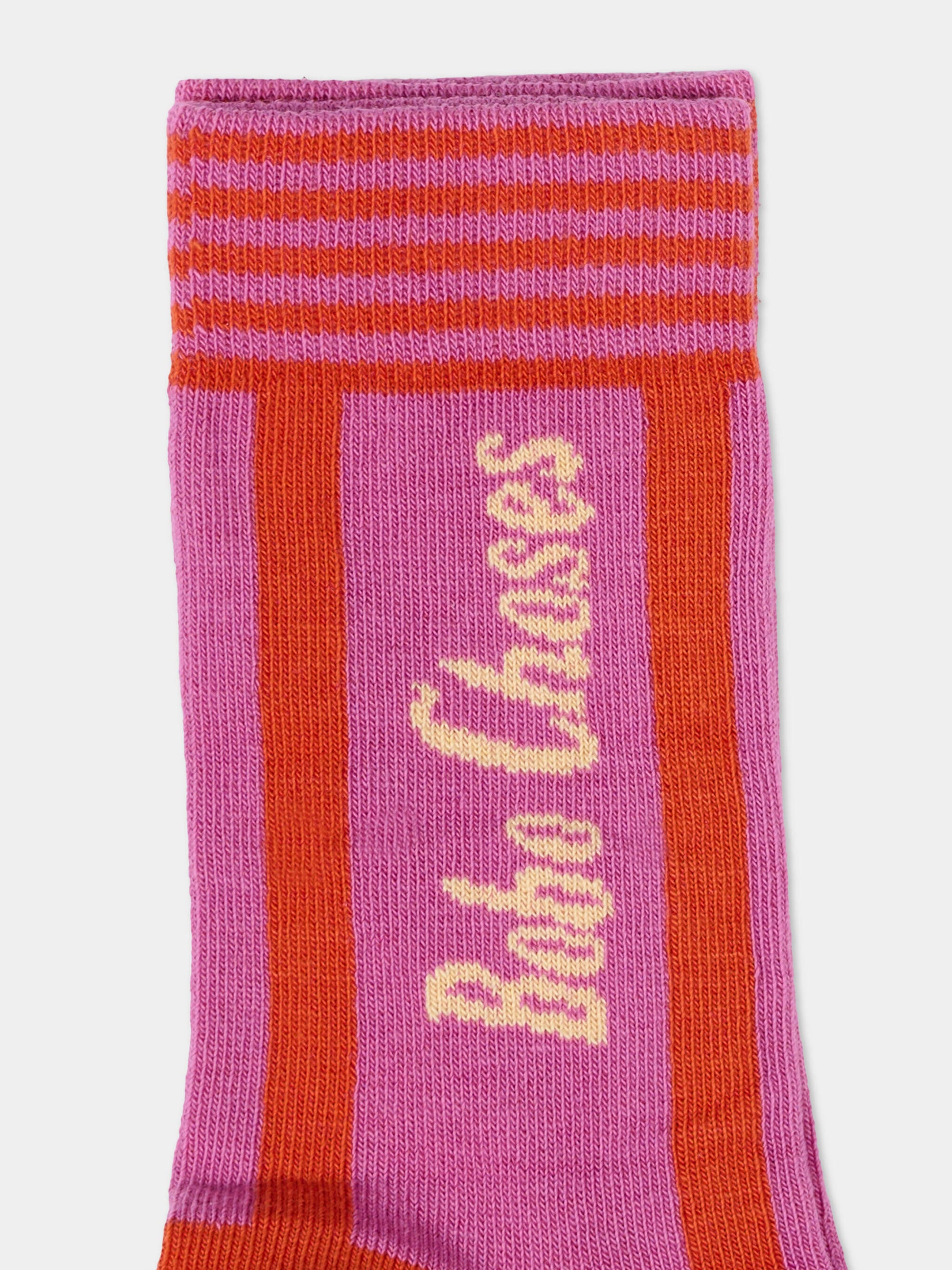 Calzini viola per bambina con logo,Bobo Choses,B126AI005