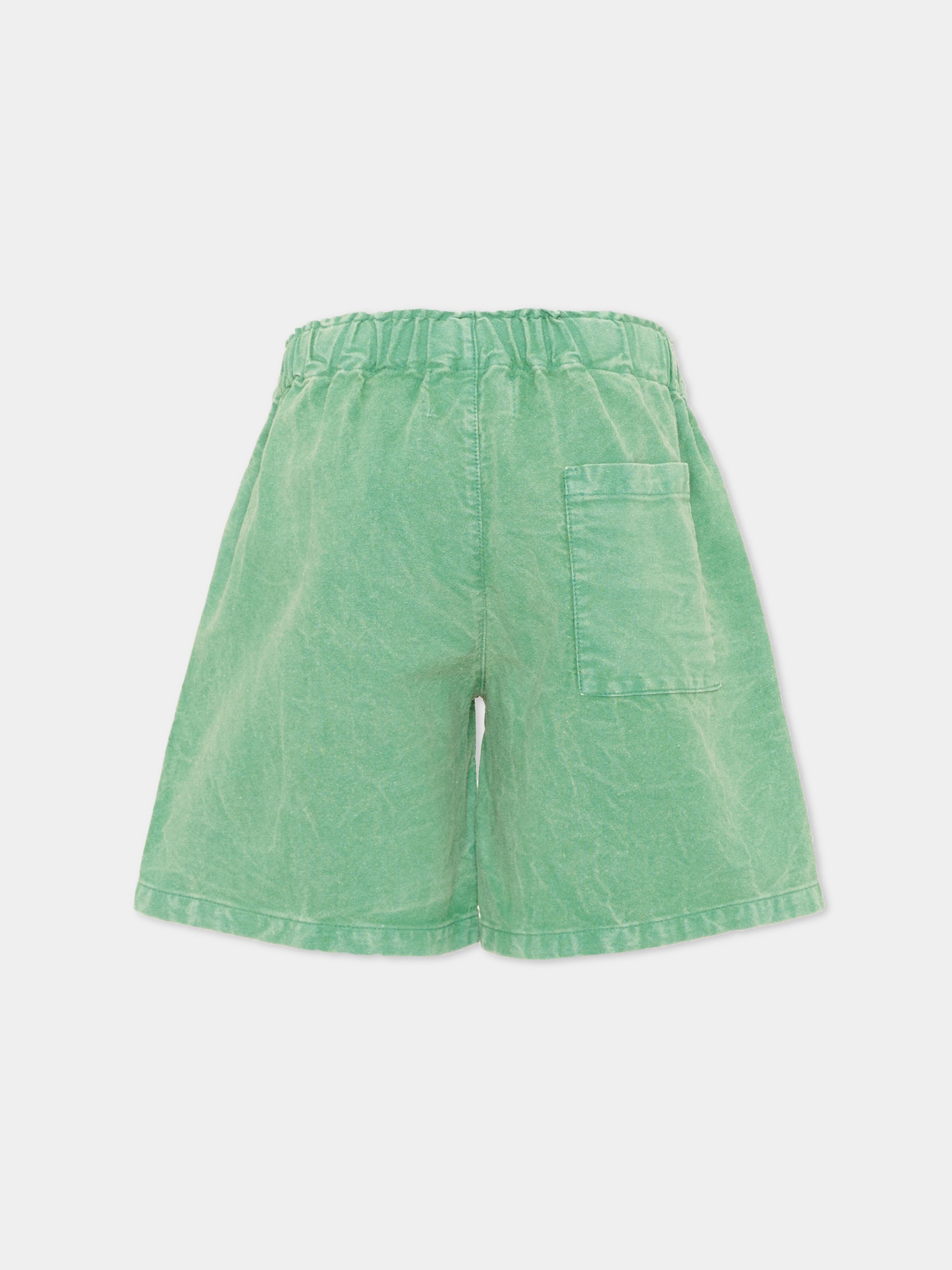 Shorts sportivi verde per bambini con logo,Bobo Choses,B126AC066