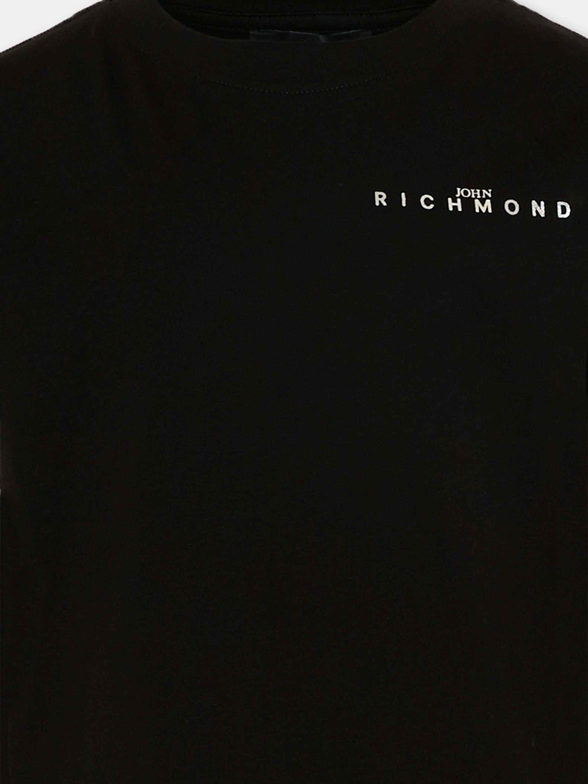 T-Shirt nera per bambini con logo,Richmond,RBP26108TS BLACK
