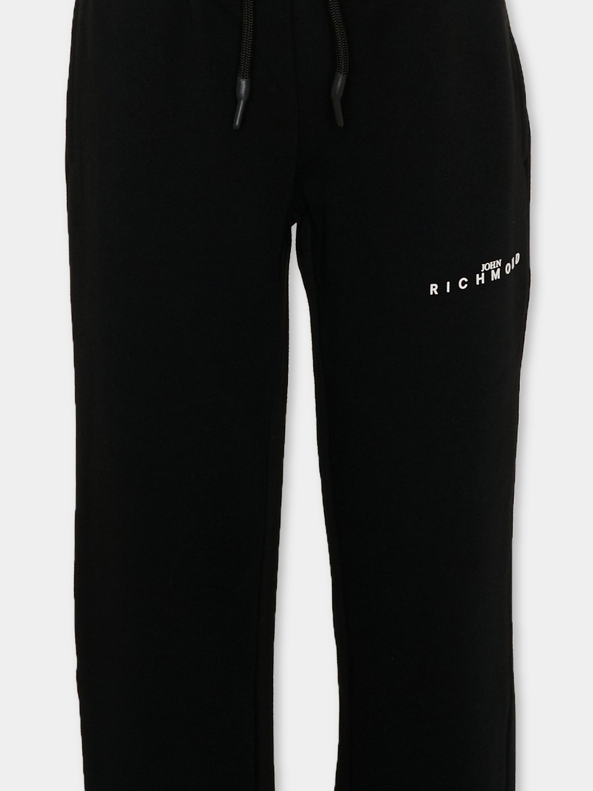 Pantaloni sportivi neri per bambini con logo,Richmond,RBP26015PA BLACK