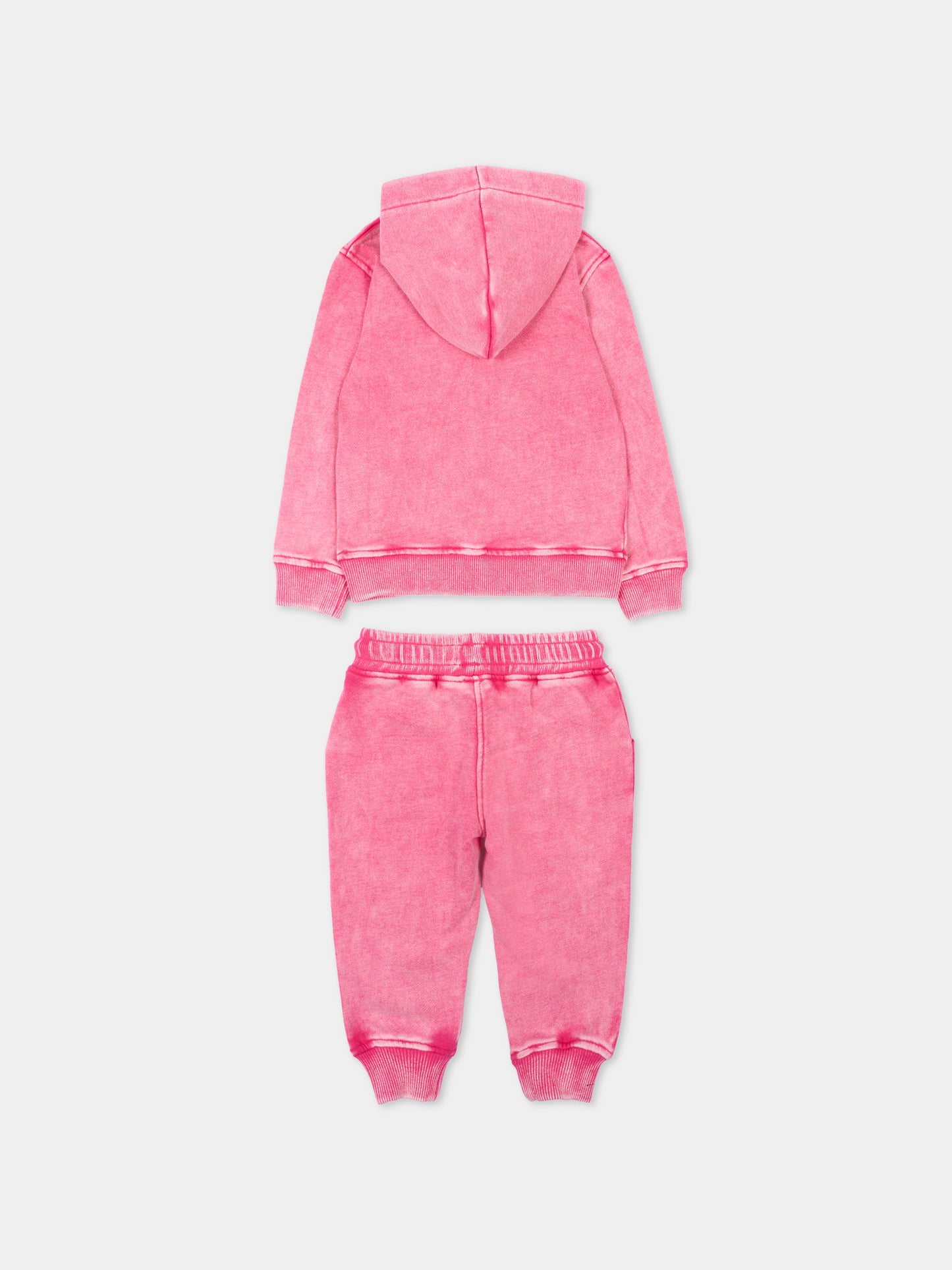 Completo sportivo fucsia per neonata con logo,Richmond,RIP26099CF FUCHSIA PURPLE