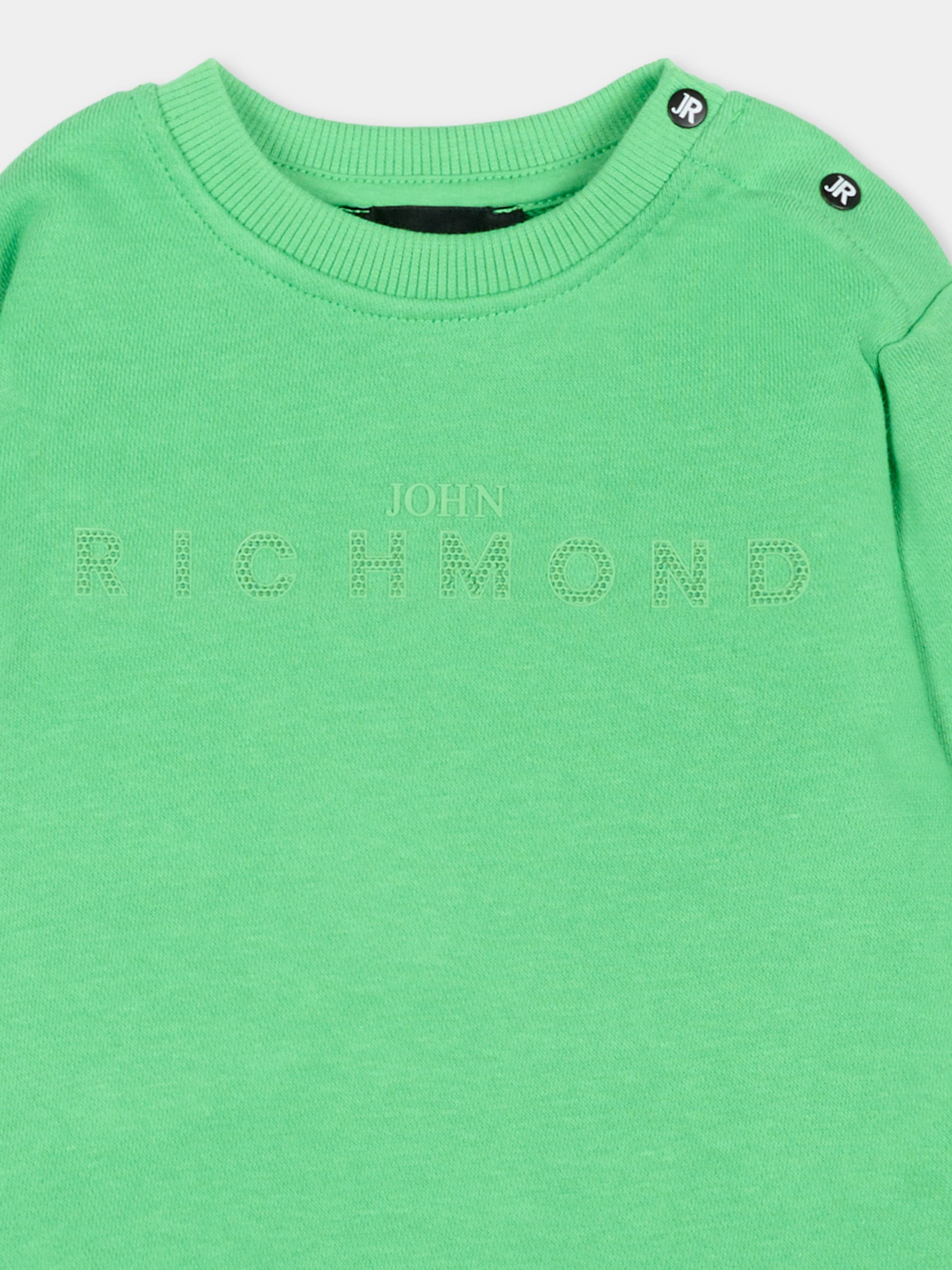 Felpa verde per neonato con logo,Richmond,RIP26001FE GREEN VIBRANT