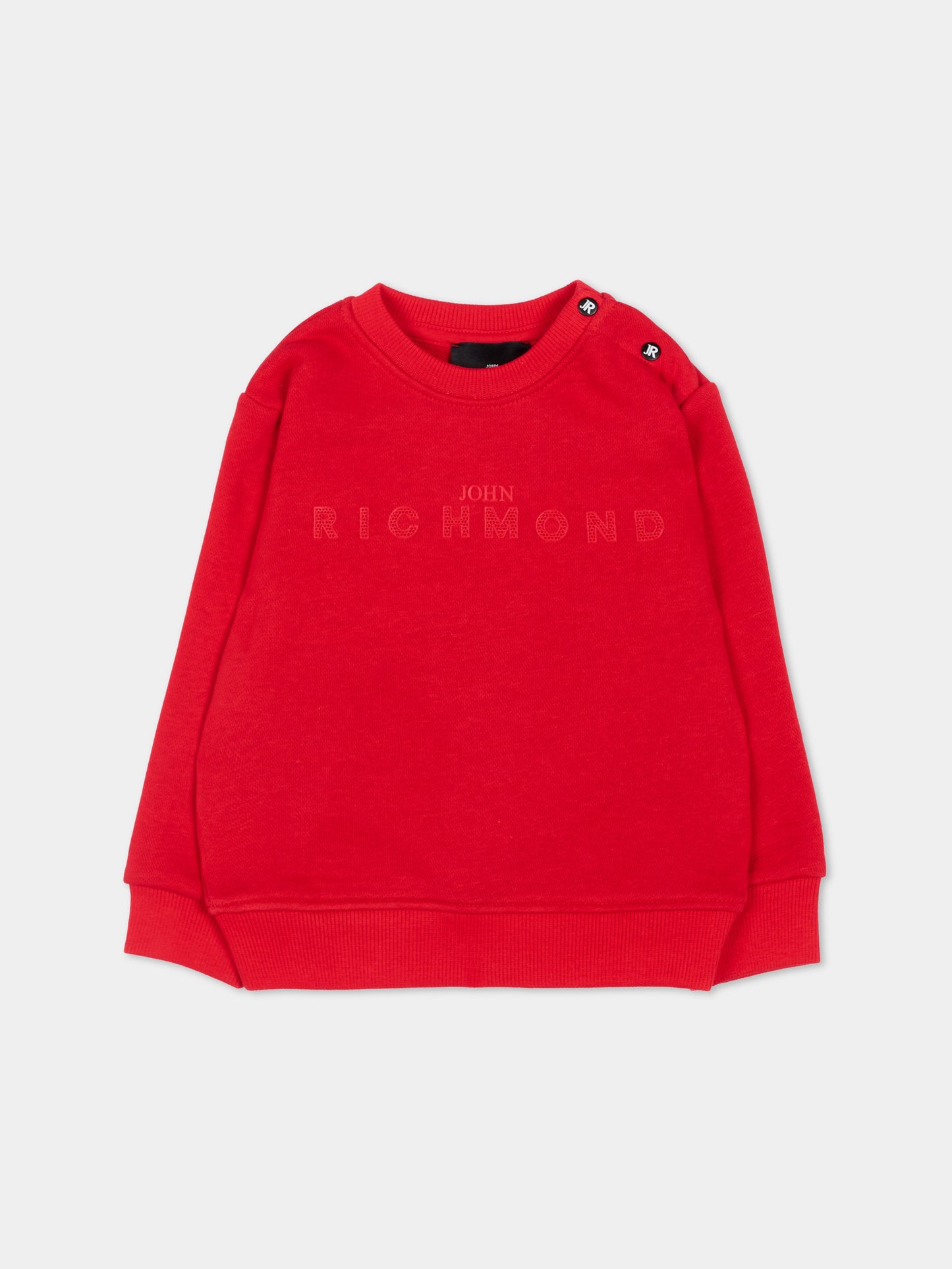 Felpa rossa per neonato con logo,Richmond,RIP26001FE RED SALSA